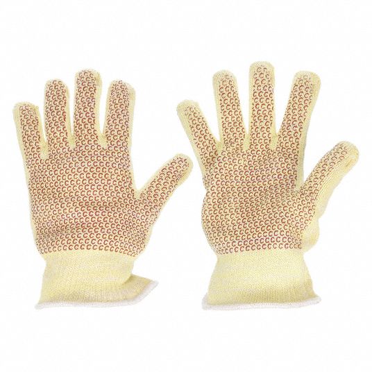 CONDOR Knit Gloves: XL ( 10 ), Glove Hand Protection, Dotted, Nitrile,  Palm, 400°F Max Temp, 1 PR