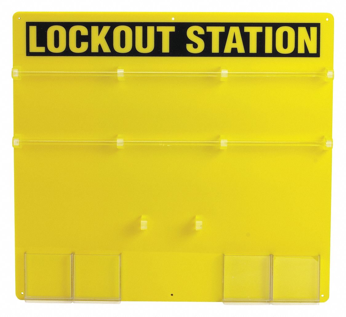 Lockout Station: Lockout Board, No Padlocks, Lockout Board, Lockout Board, Wall Mount