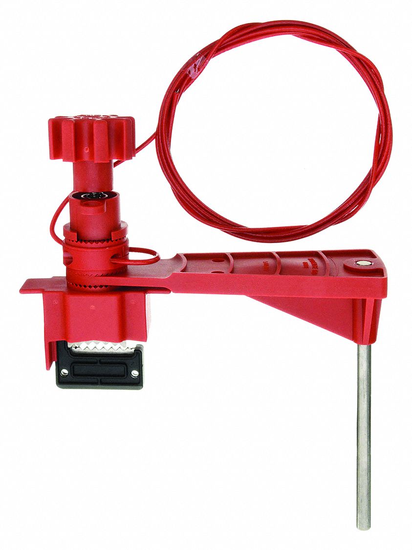 BRADY, 7.05 in Blocking Arm Ht, 8 ft Cable Lg, Universal Valve Lockout 5TA8851392 Grainger