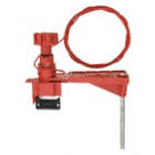 UNIVERSAL VALVE LOCKOUT, 6.05 IN BLOCKING ARM HT, 8 FT CABLE, STEEL, FOR 1 IN MAX HANDLE WD