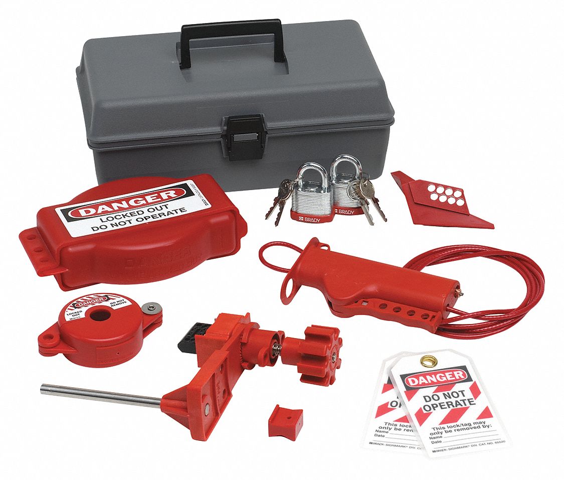Portable Lockout Kit, Filled, Valve, 10