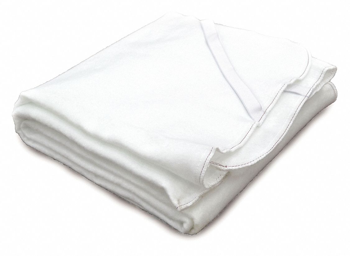 Mattress Pad: Twin XL, 80 in Overall Lg, 39 in Overall Wd, White, 7.5 oz Fabric Wt