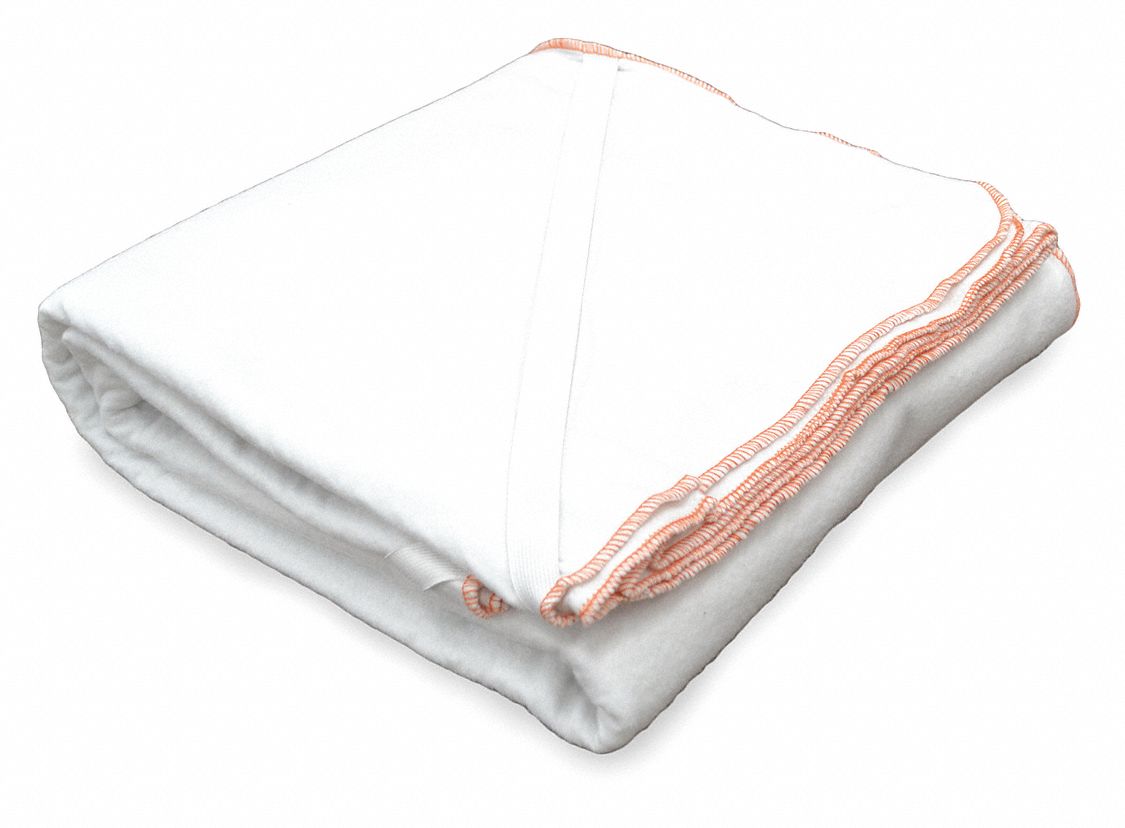 Mattress Pad: Full, 80 in Overall Lg, 54 in Overall Wd, White, 7.5 oz Fabric Wt, 12 in