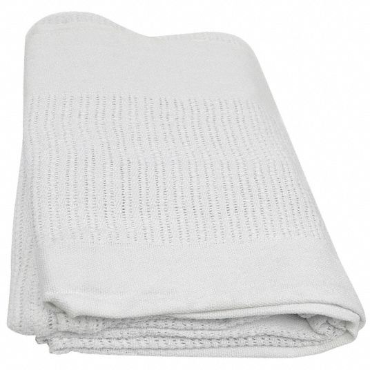 R & R TEXTILE, Twin, White, Thermal Blanket - 5TAC6