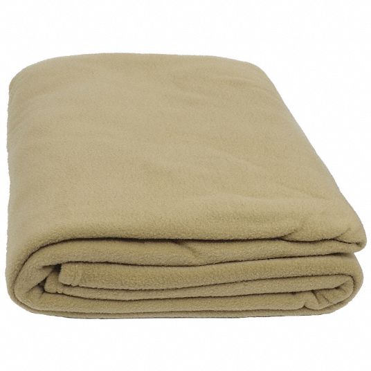 R R TEXTILE Twin Beige Fleece Blanket 5TAD1 X52000 Grainger