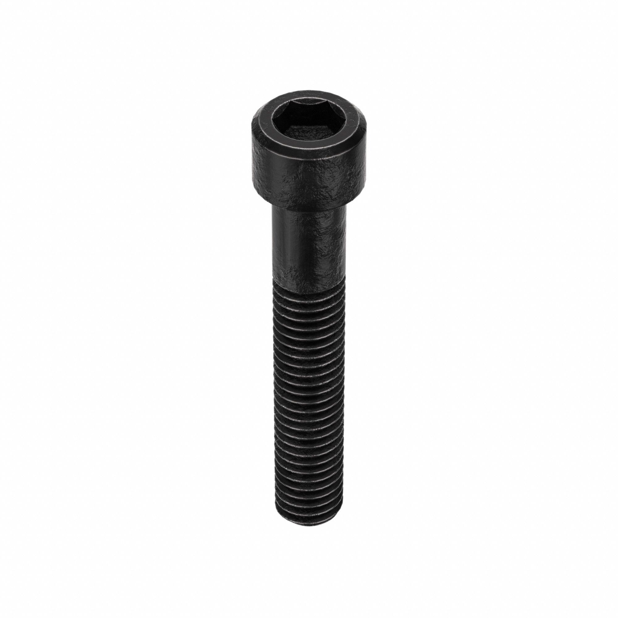 Socket Head Cap Screw: 3/8"-16 Thread Size, 2 1/4 in Lg, Std, Black Oxide, Alloy Steel, 50 PK