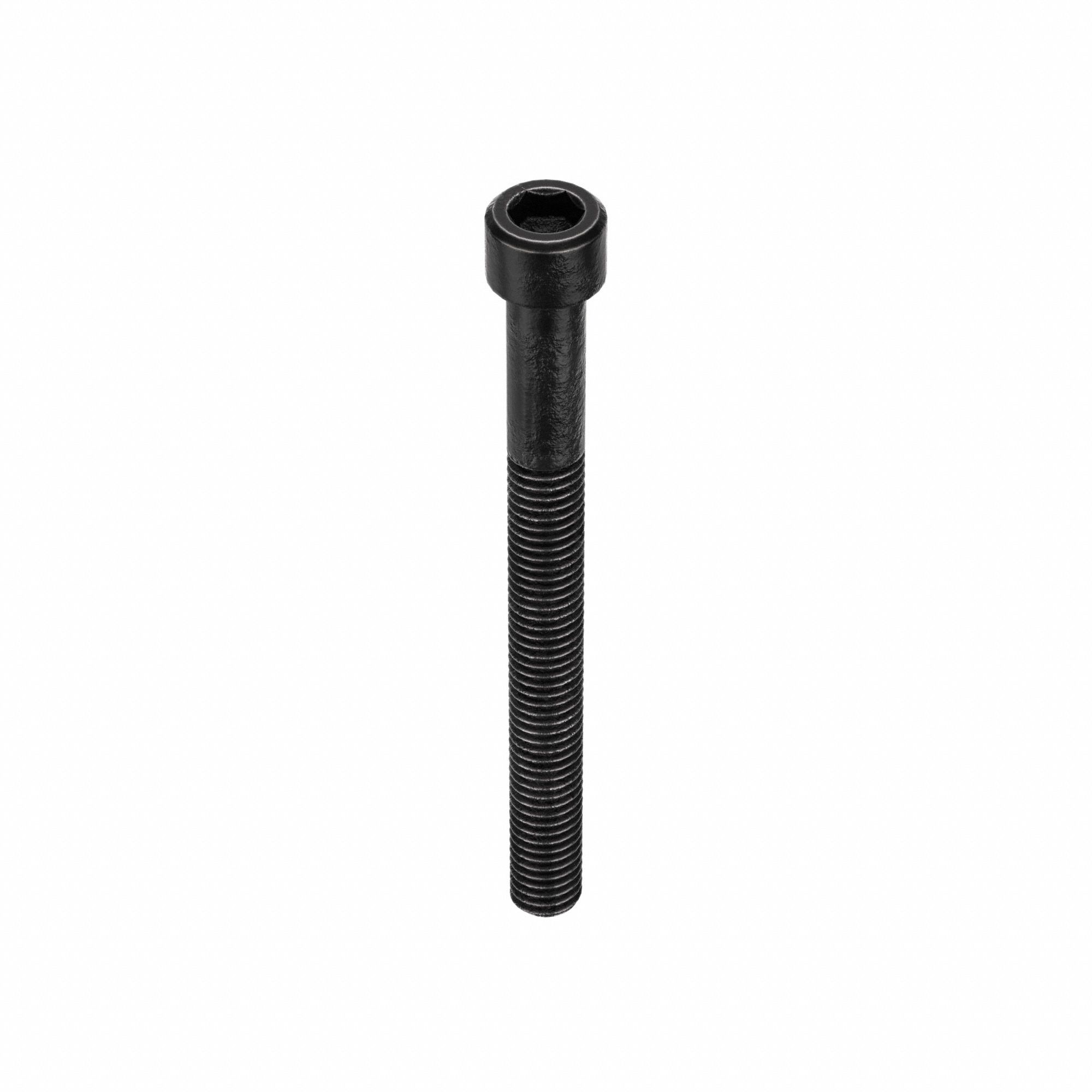 Socket Head Cap Screw: 3/8"-16 Thread Size, 4 in Lg, Std, Black Oxide, Alloy Steel, 50 PK