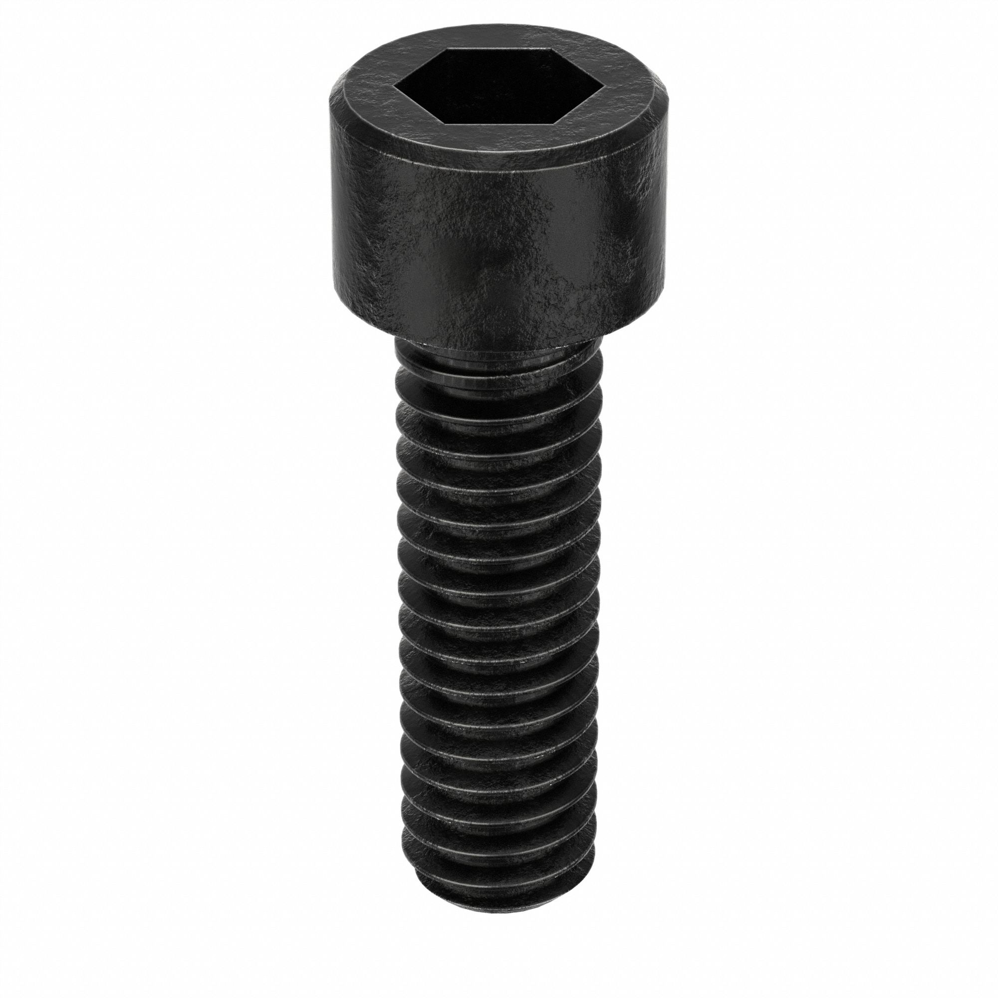 Socket Head Cap Screw: #1-72 Thread Size, 1/4 in Lg, Std, Black Oxide, Alloy Steel, 100 PK