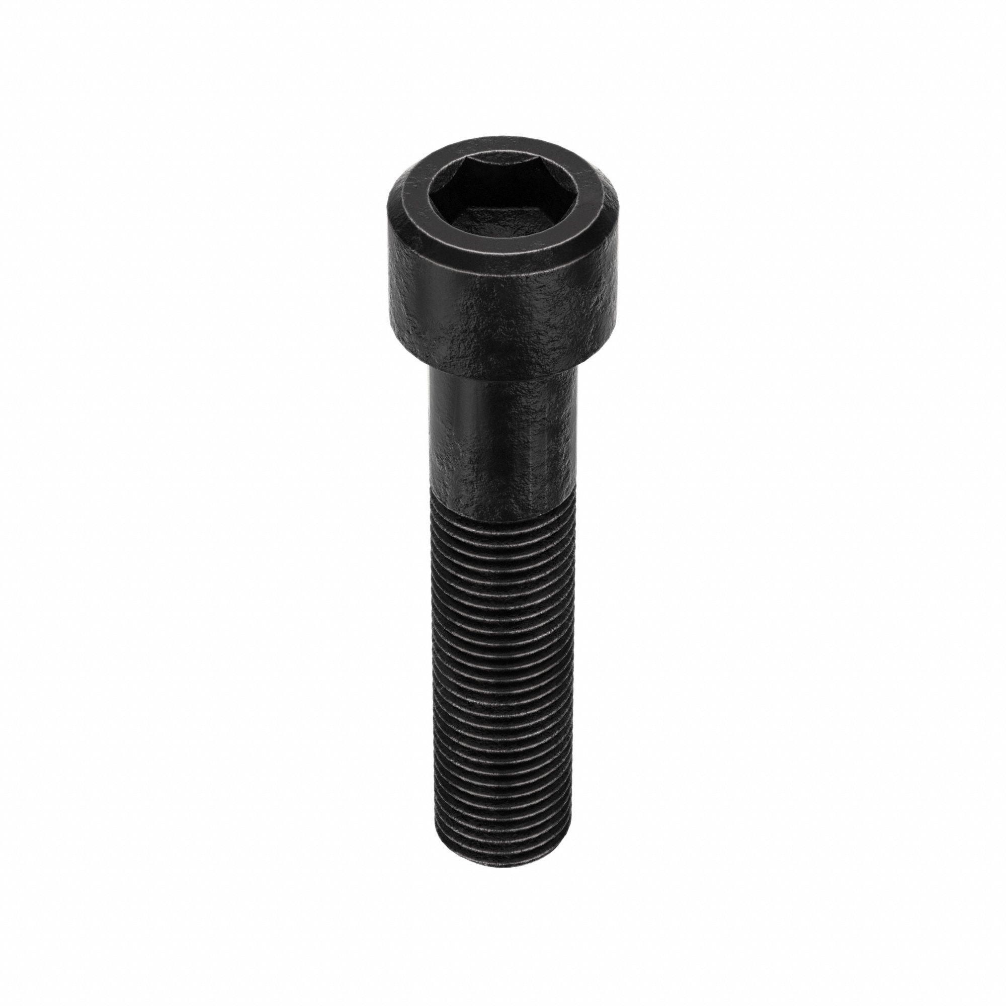 Socket Head Cap Screw: 3/8"-24 Thread Size, 1 3/4 in Lg, Std, Black Oxide, Alloy Steel, 50 PK