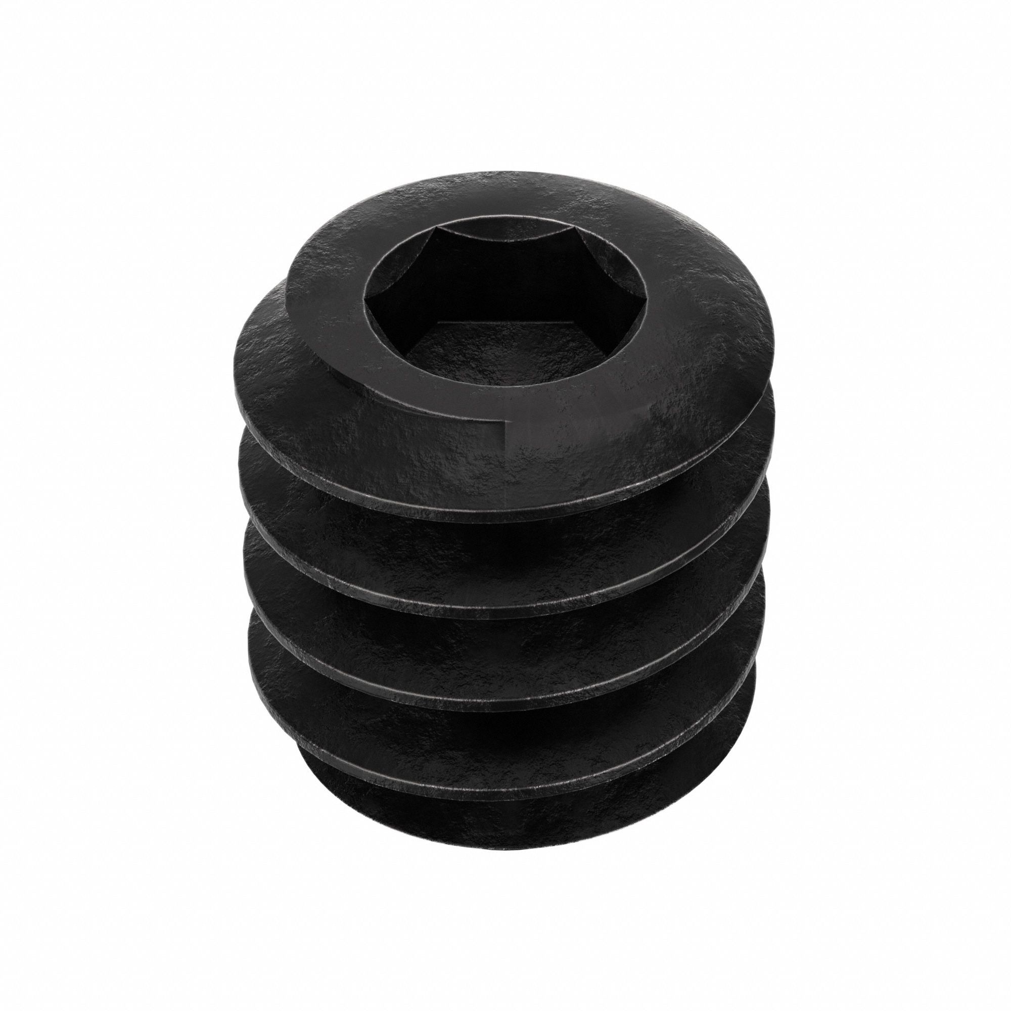 Socket Set Screw: #4-40 Thread Size, 1/8 in Overall Lg, Cup pt, Alloy Steel, Black Oxide, 100 PK