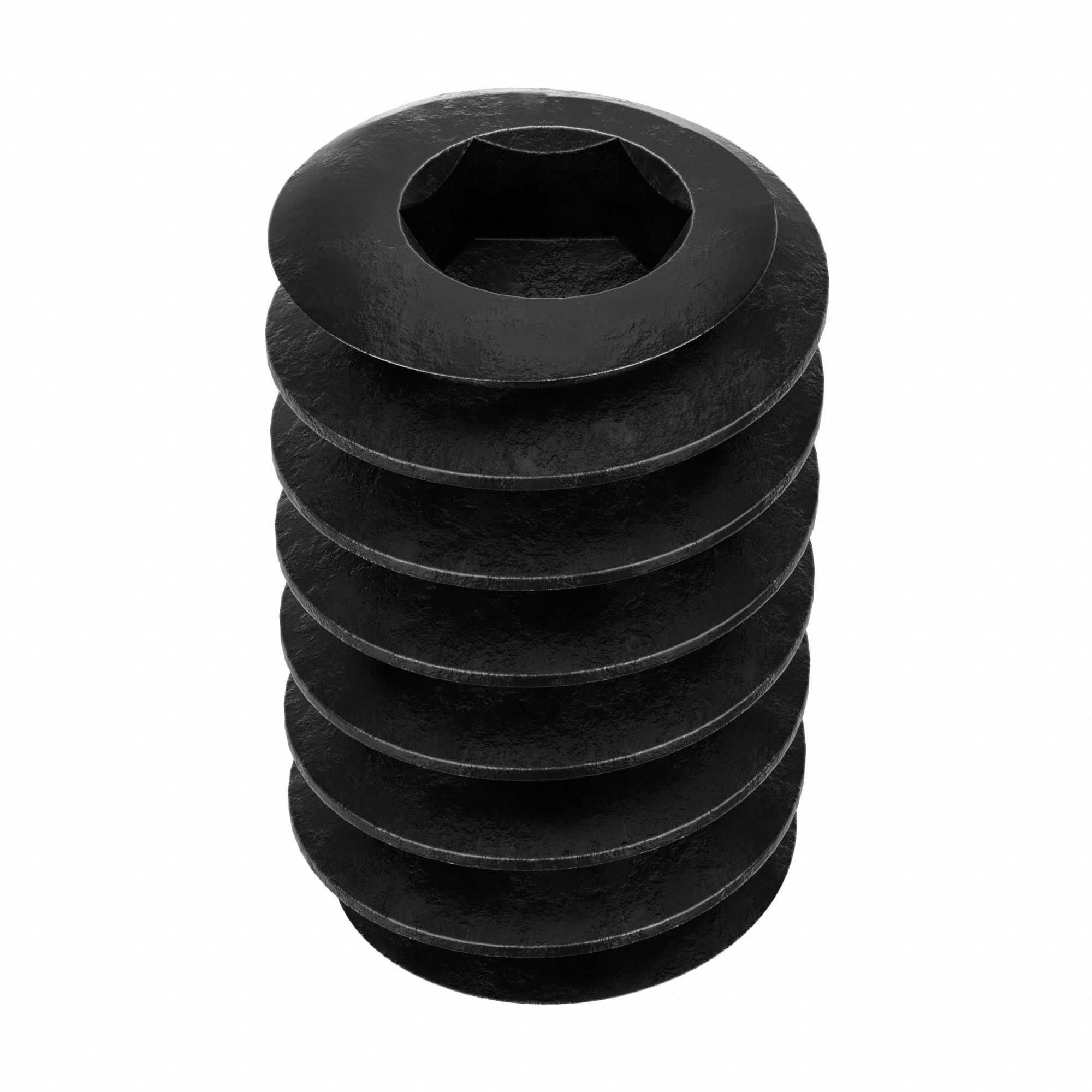 Socket Set Screw: #4-40 Thread Size, 3/16 in Overall Lg, Cup pt, Alloy Steel, Black Oxide, 100 PK