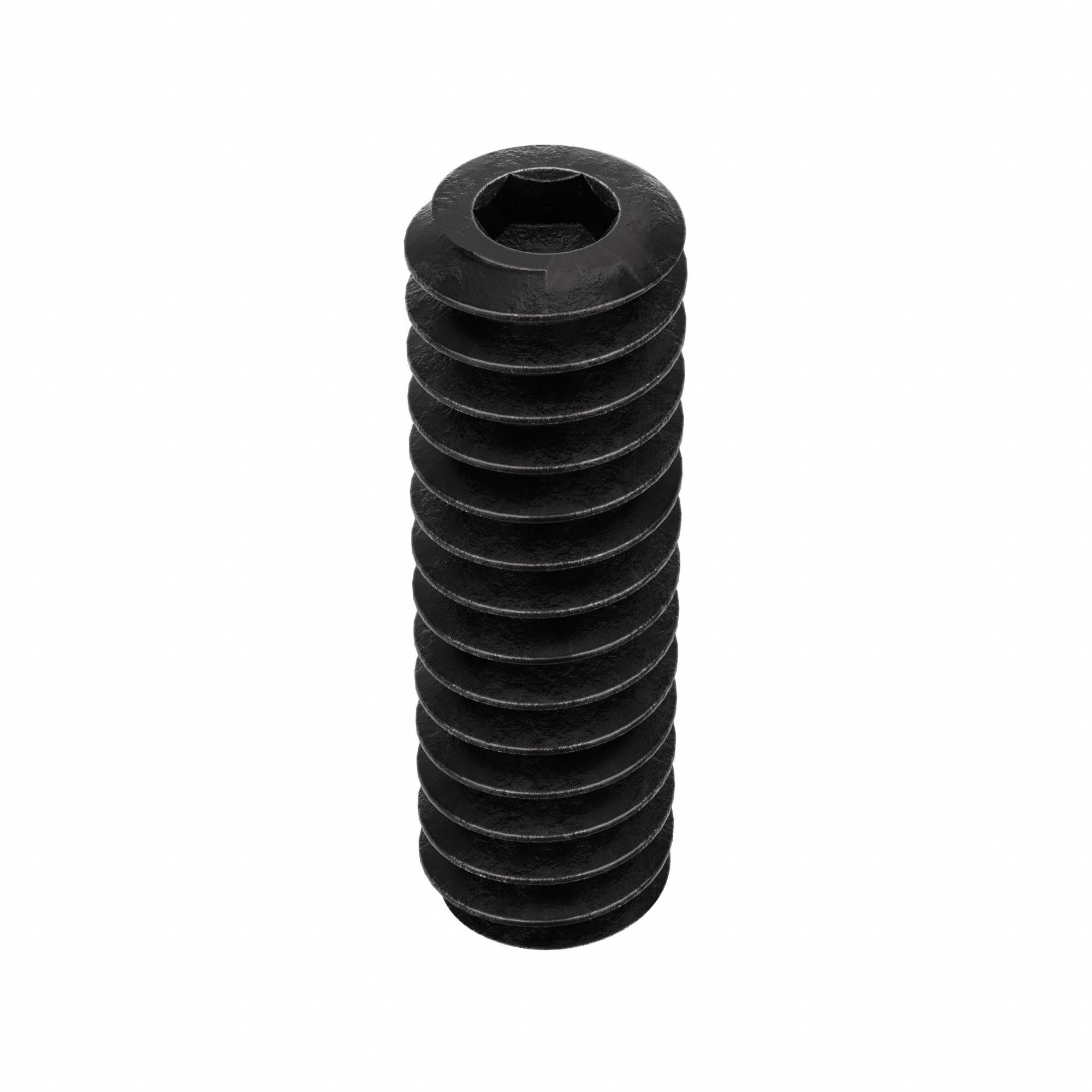 Socket Set Screw: #4-40 Thread Size, 3/8 in Overall Lg, Cup pt, Alloy Steel, Black Oxide, 100 PK