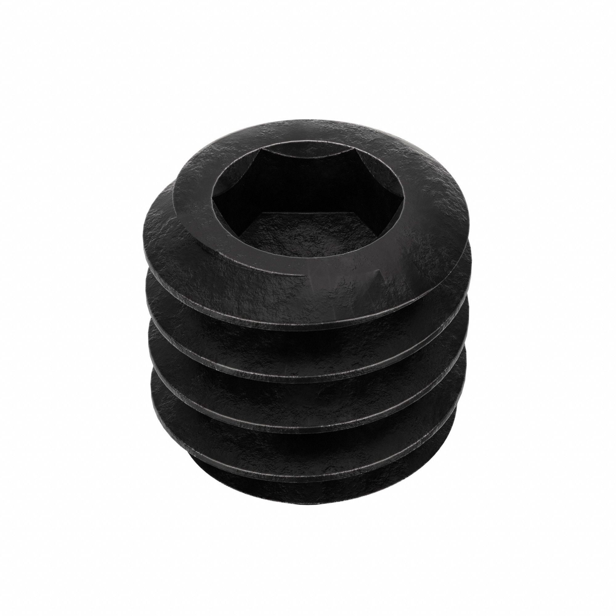 Socket Set Screw: #5-40 Thread Size, 1/8 in Overall Lg, Cup pt, Alloy Steel, Black Oxide, 100 PK