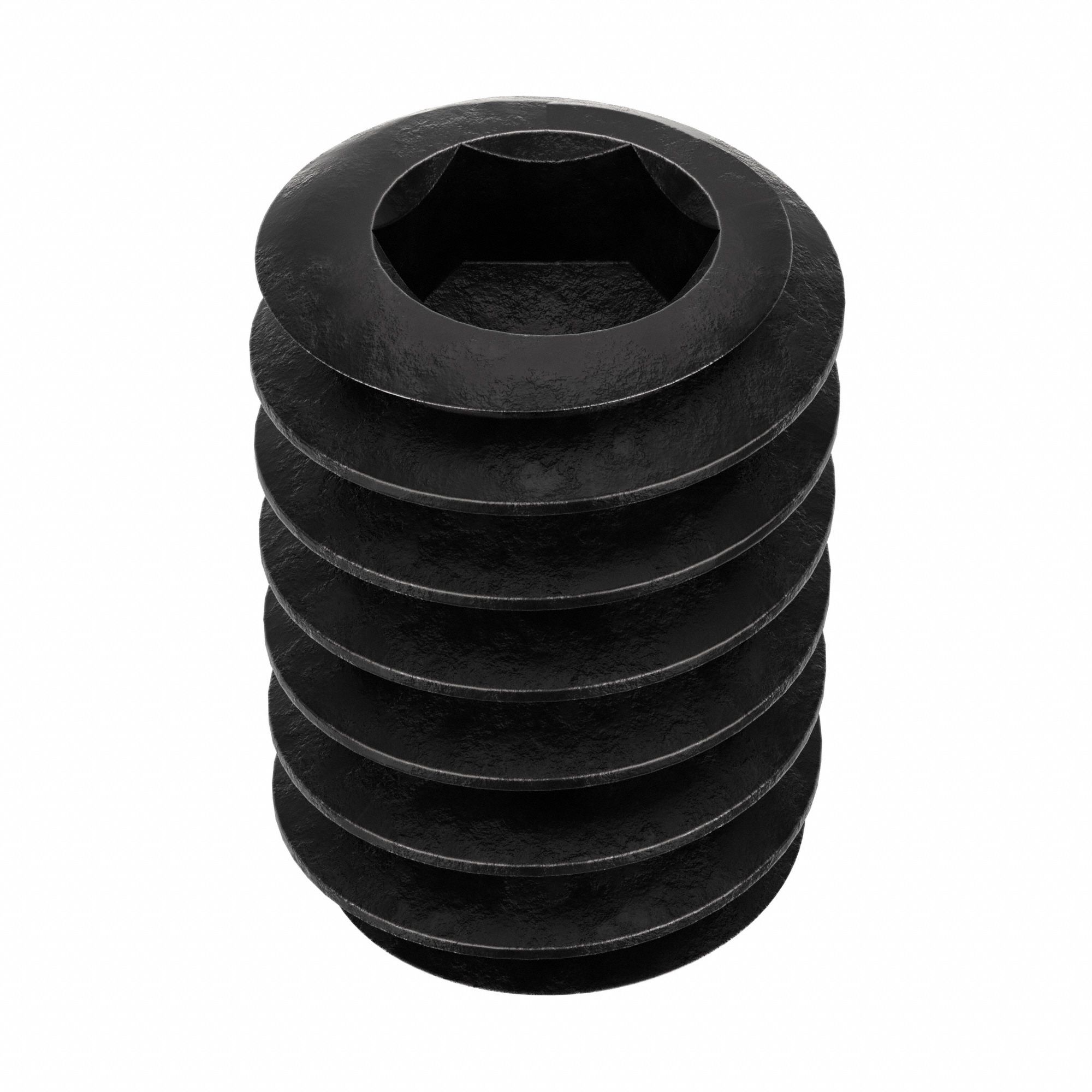 Socket Set Screw: #5-40 Thread Size, 3/16 in Overall Lg, Cup pt, Alloy Steel, Black Oxide, 100 PK