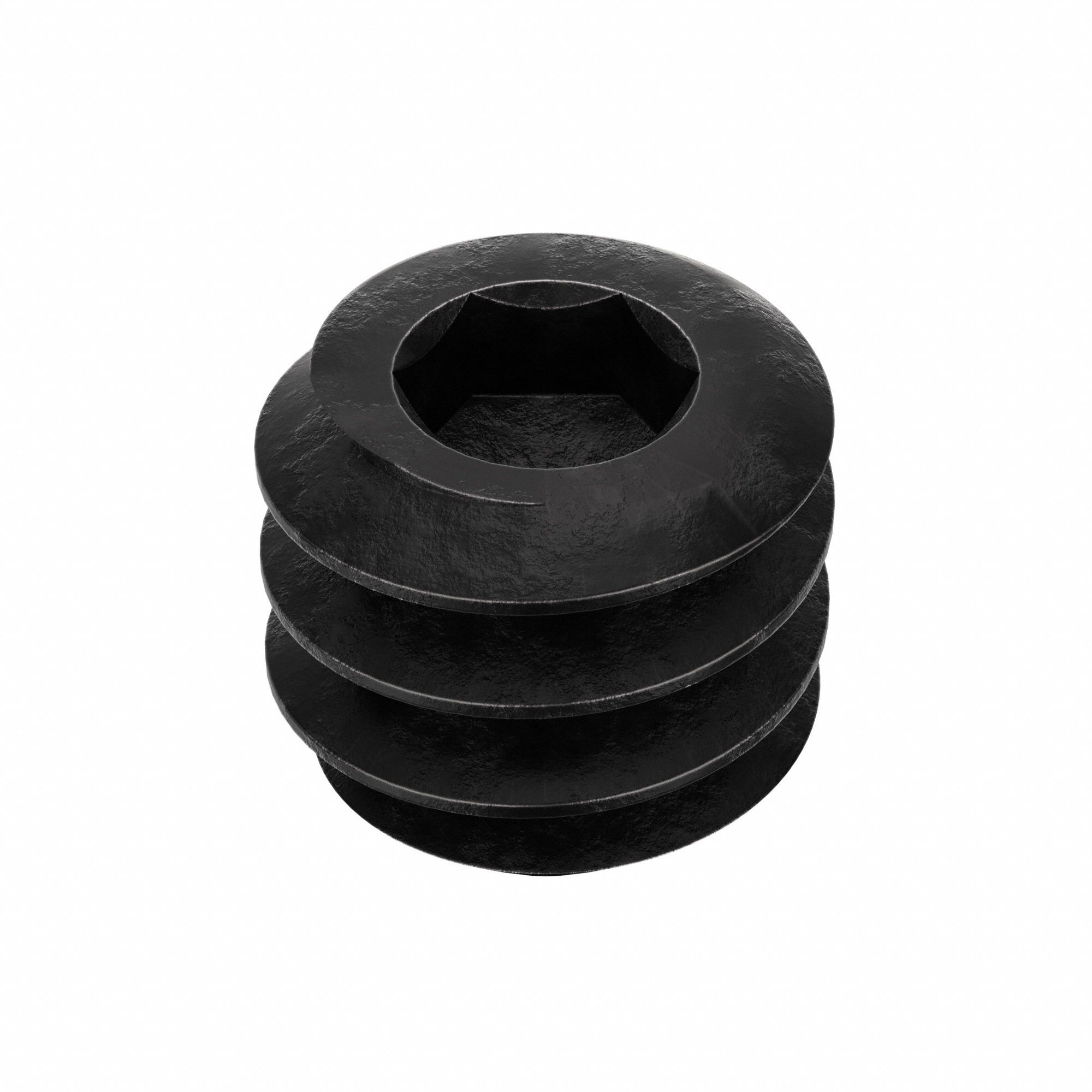 Socket Set Screw: #6-32 Thread Size, 1/8 in Overall Lg, Cup pt, Alloy Steel, Black Oxide, 100 PK