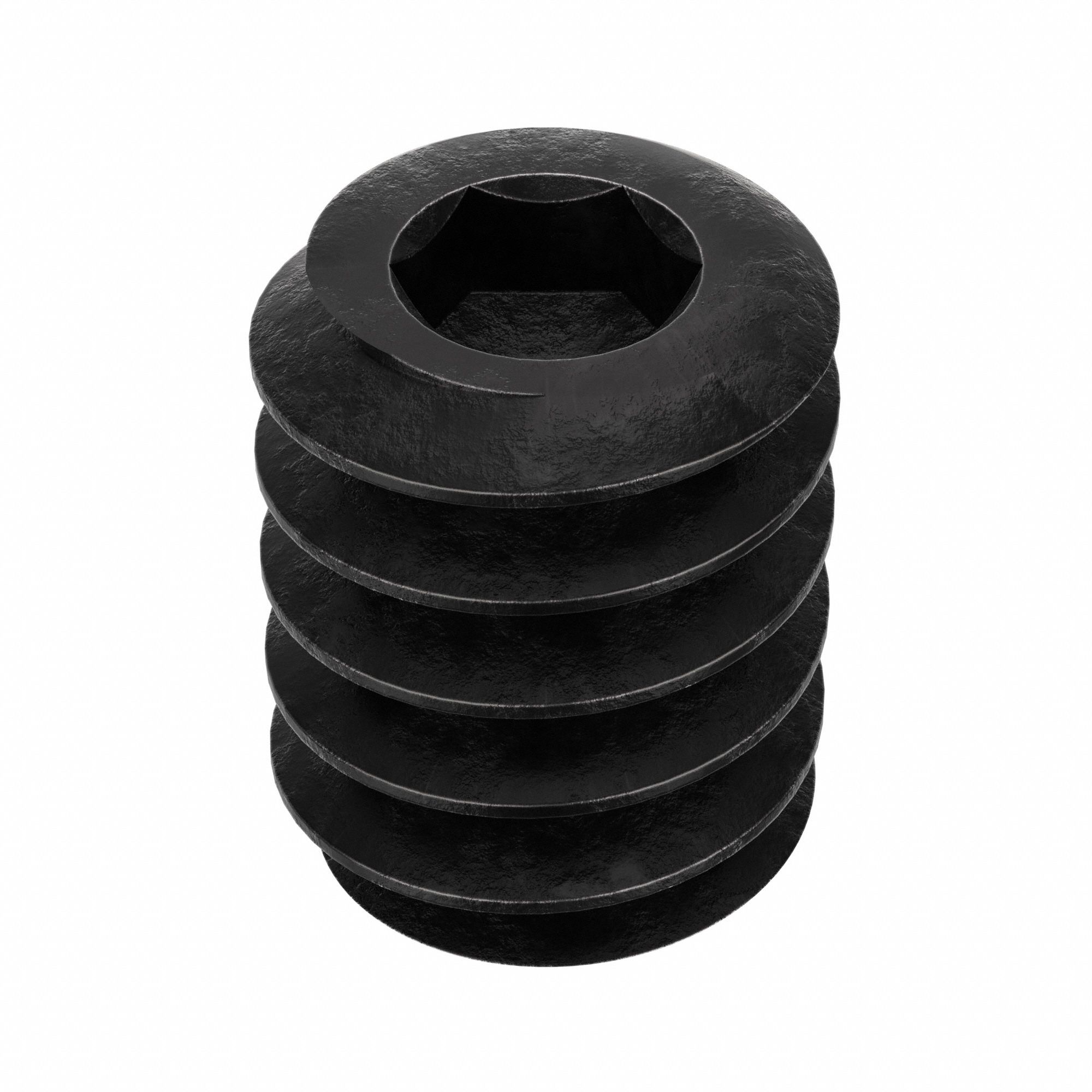Socket Set Screw: #6-32 Thread Size, 3/16 in Overall Lg, Cup pt, Alloy Steel, Black Oxide, 100 PK