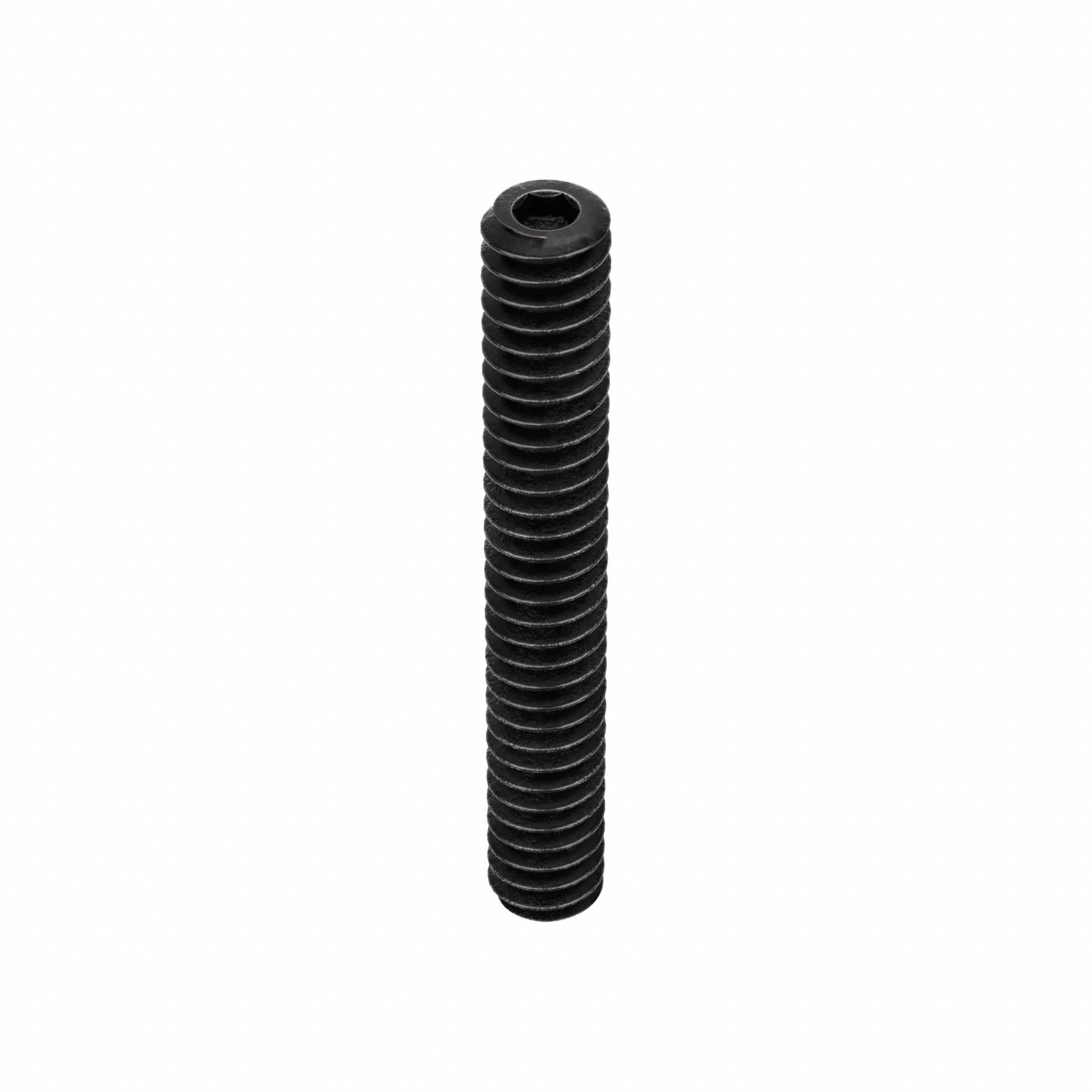 Socket Set Screw: #6-32 Thread Size, 1 in Overall Lg, Cup pt, Alloy Steel, Black Oxide, 100 PK