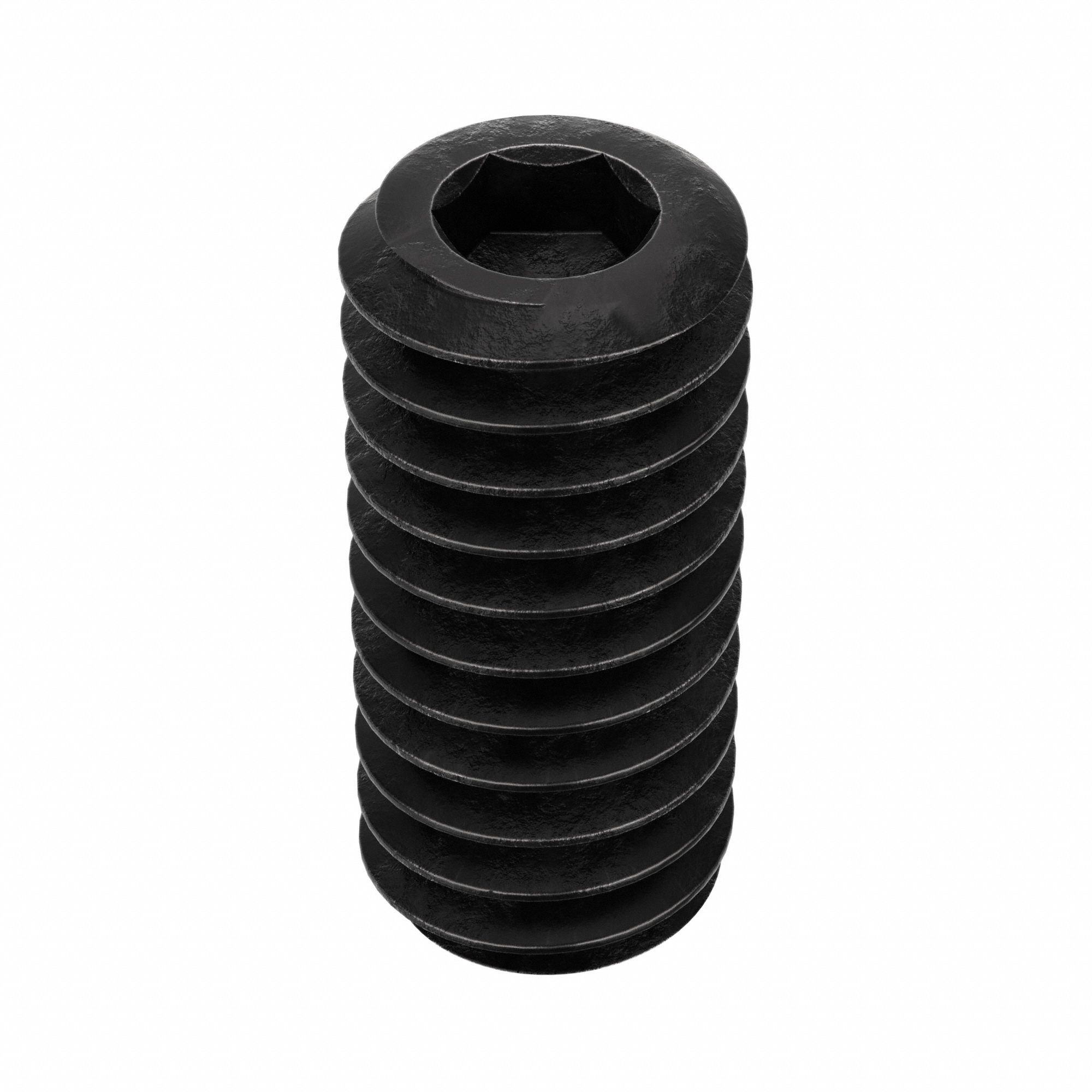 Socket Set Screw: #8-32 Thread Size, 3/8 in Overall Lg, Cup pt, Alloy Steel, Black Oxide, 100 PK