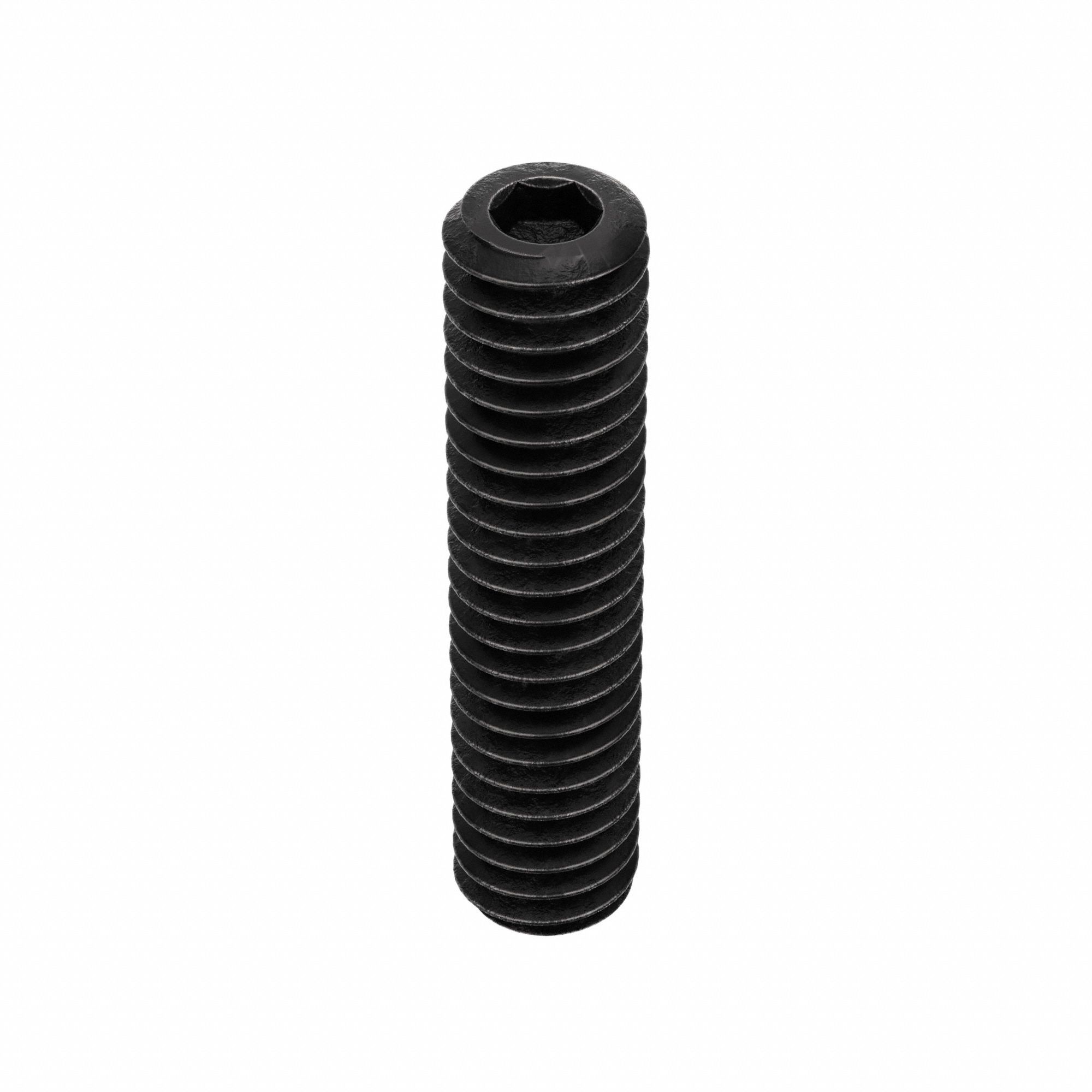 Socket Set Screw: #8-32 Thread Size, 3/4 in Overall Lg, Cup pt, Alloy Steel, Black Oxide, 100 PK