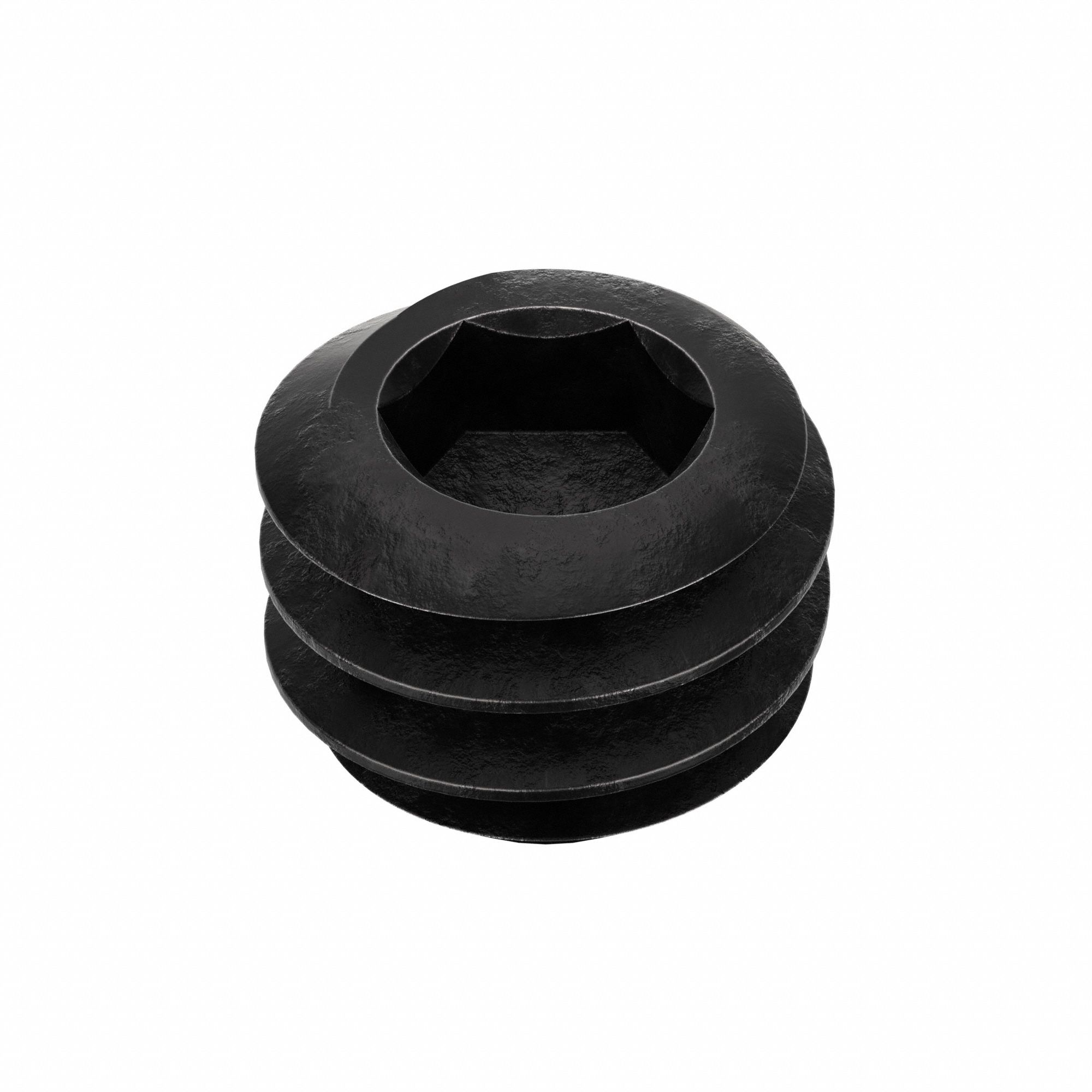 Socket Set Screw: 1/4"-20 Thread Size, 3/16 in Overall Lg, Cup pt, Alloy Steel, Black Oxide, 100 PK