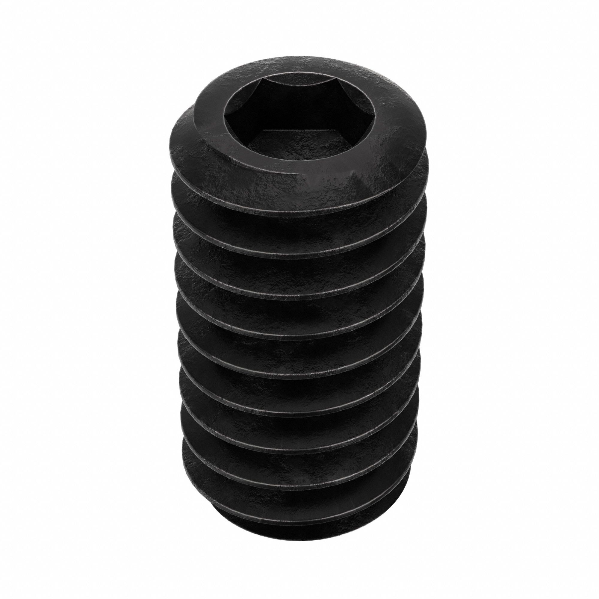 Socket Set Screw: 1/4"-20 Thread Size, 1/2 in Overall Lg, Cup pt, Alloy Steel, Black Oxide, 100 PK