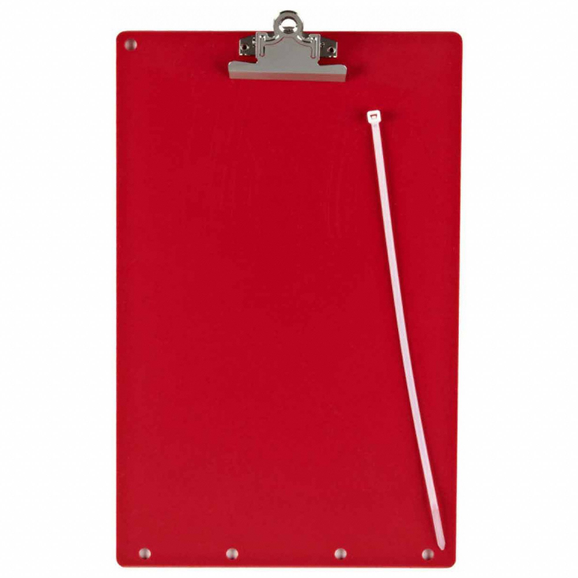 LOCKOUT CLIPBOARD, 30 IN OVERALL H, 24 IN OVERALL W, ENGLISH, CLIPBOARD, RED