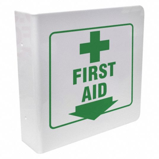 Mounting Holes Sign Mounting, Not Retroreflective, First Aid Sign ...
