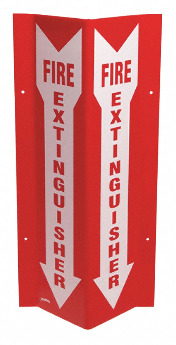 FIRE EQUIPMENT SIGN, NO HEADER, ACRYLIC, 18 IN X 8½ IN, SURFACE