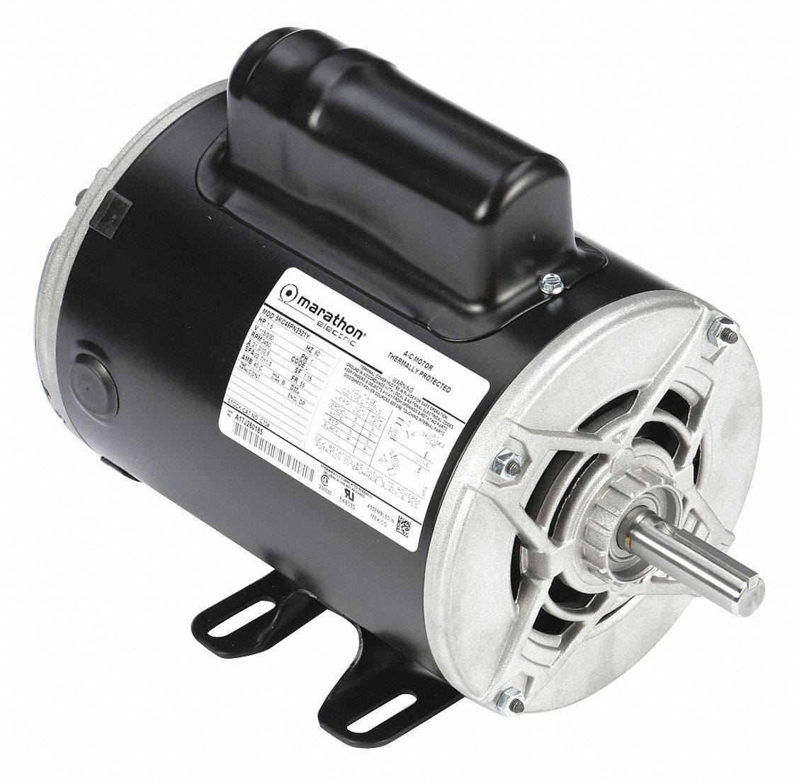 MARATHON MOTORS Air Compressor Motor, 1 1/2 HP, CapacitorStart