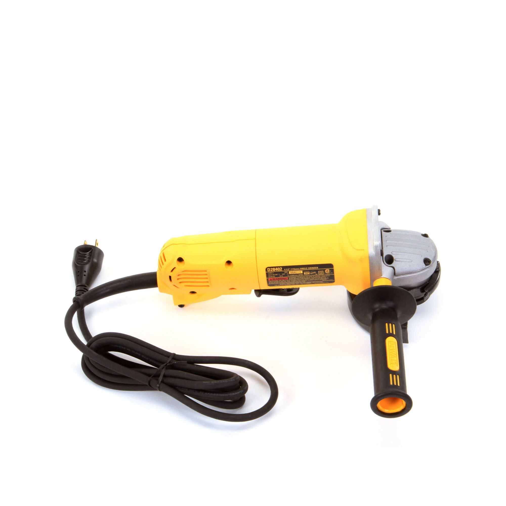 Petite meuleuse d'angle de 4 1/2 po par Dewalt, moteur 10 A, 11 000 tr/min,  avec verrou D28402