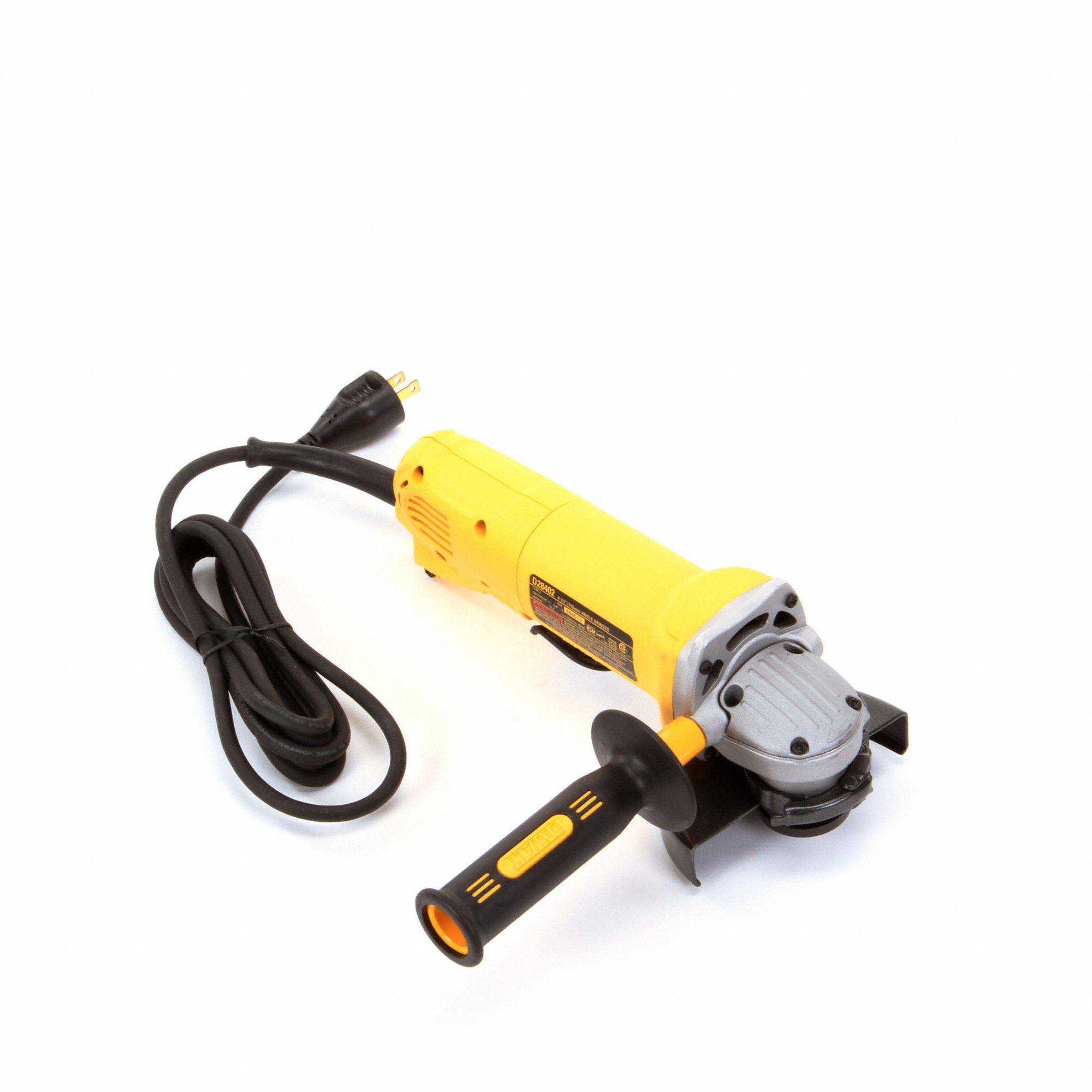 Petite meuleuse d'angle de 4 1/2 po par Dewalt, moteur 10 A, 11 000 tr/min,  avec verrou D28402