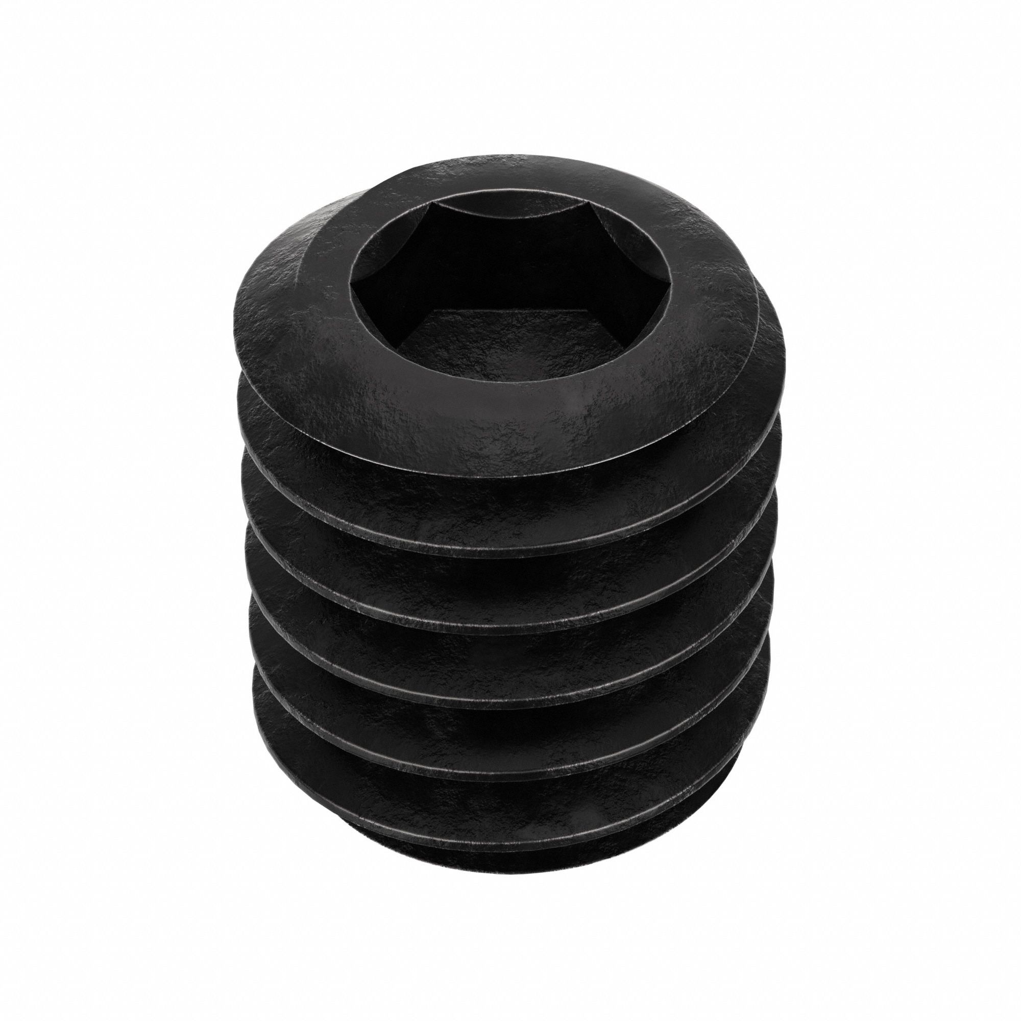 Socket Set Screw: 5/16"-18 Thread Size, 3/8 in Overall Lg, Cup pt, Alloy Steel, Black Oxide, 100 PK