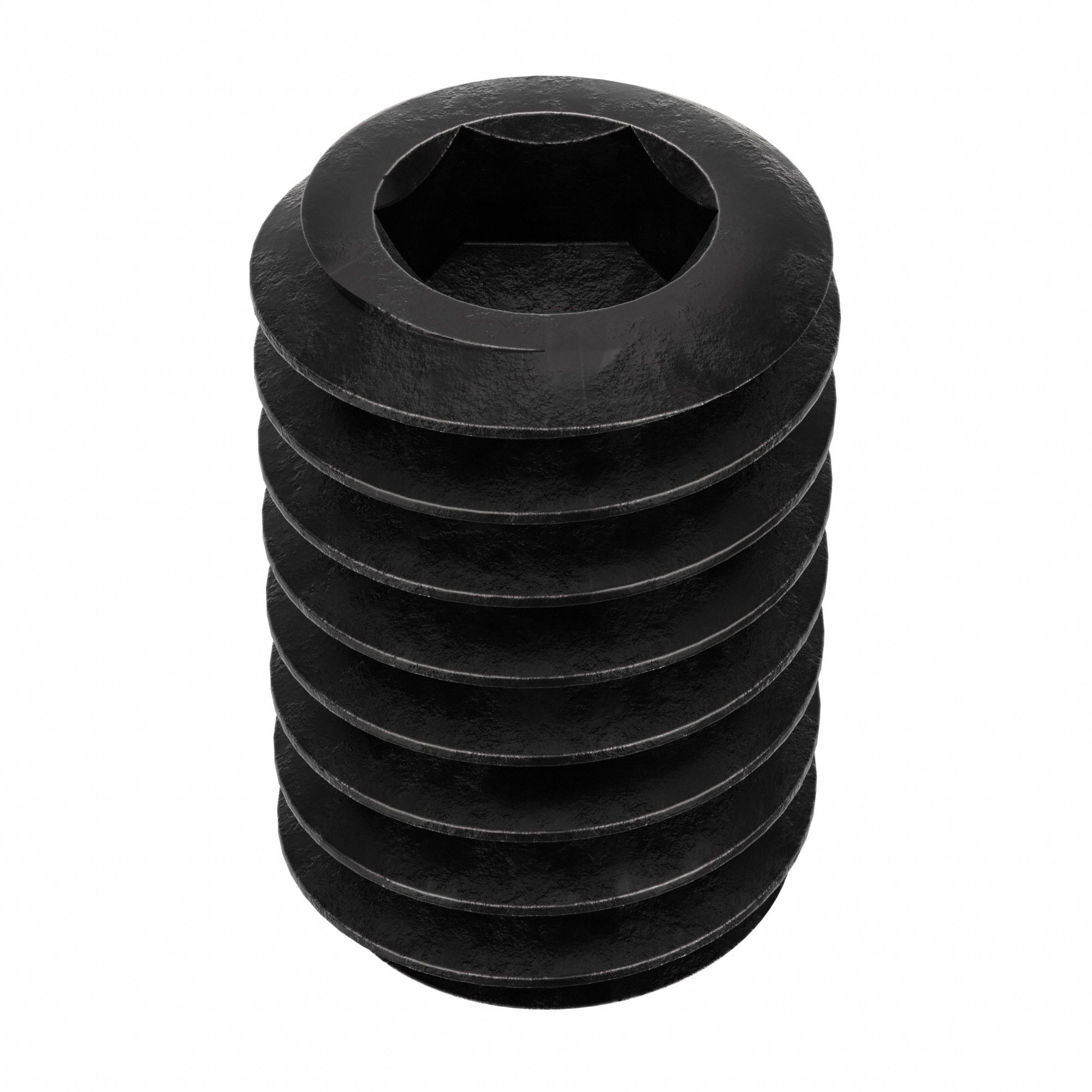Socket Set Screw: 5/16"-18 Thread Size, 1/2 in Overall Lg, Cup pt, Alloy Steel, Black Oxide, 100 PK