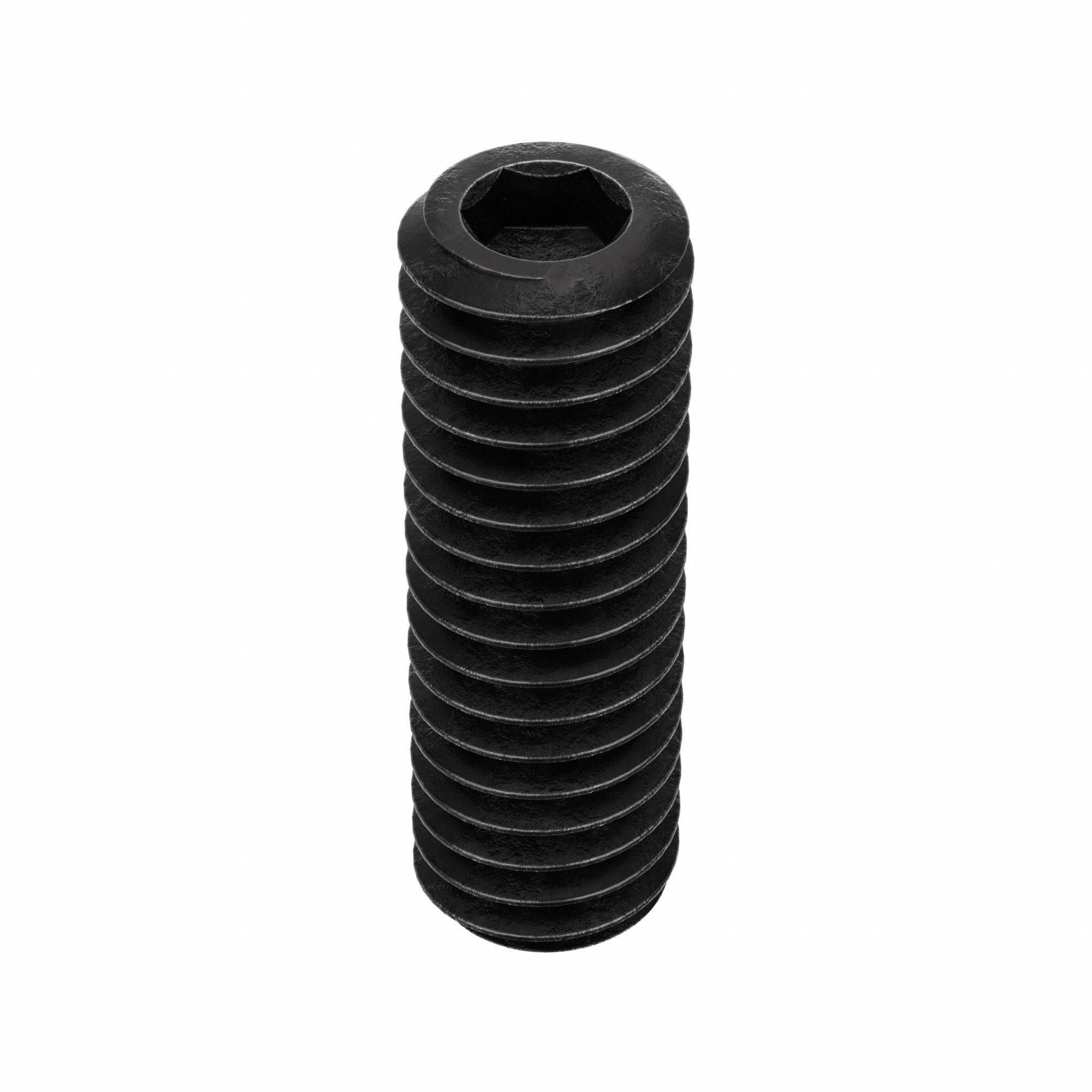 Socket Set Screw: 5/16"-18 Thread Size, 1 in Overall Lg, Cup pt, Alloy Steel, Black Oxide, 100 PK