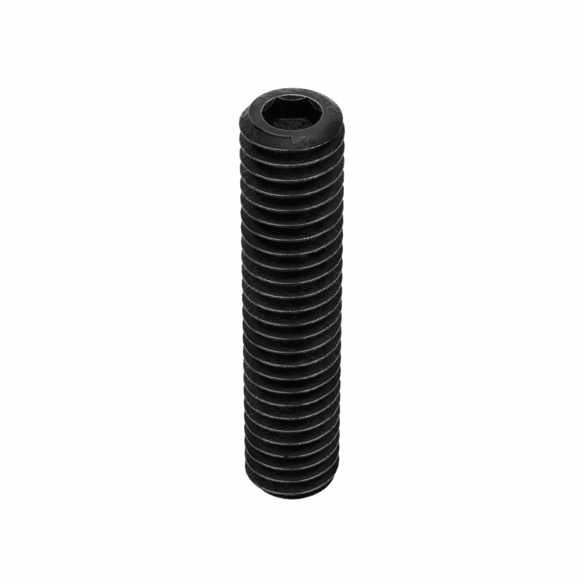Socket Set Screw: 5/16"-18 Thread Size, 1 1/2 in Overall Lg, Cup pt, Alloy Steel, Socket, 100 PK