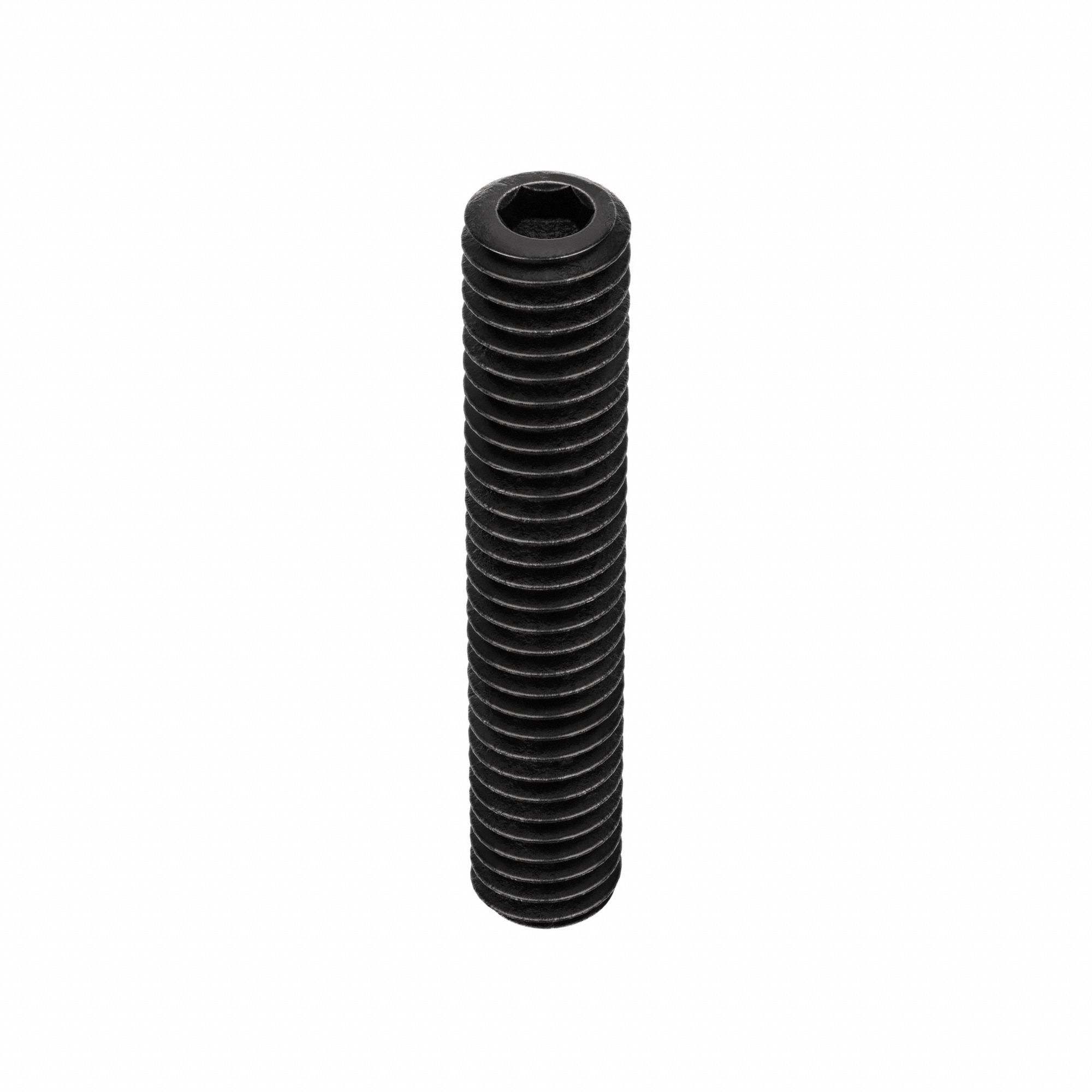 Socket Set Screw: 5/16"-18 Thread Size, 1 3/4 in Overall Lg, Cup pt, Alloy Steel, Black Oxide, 50 PK