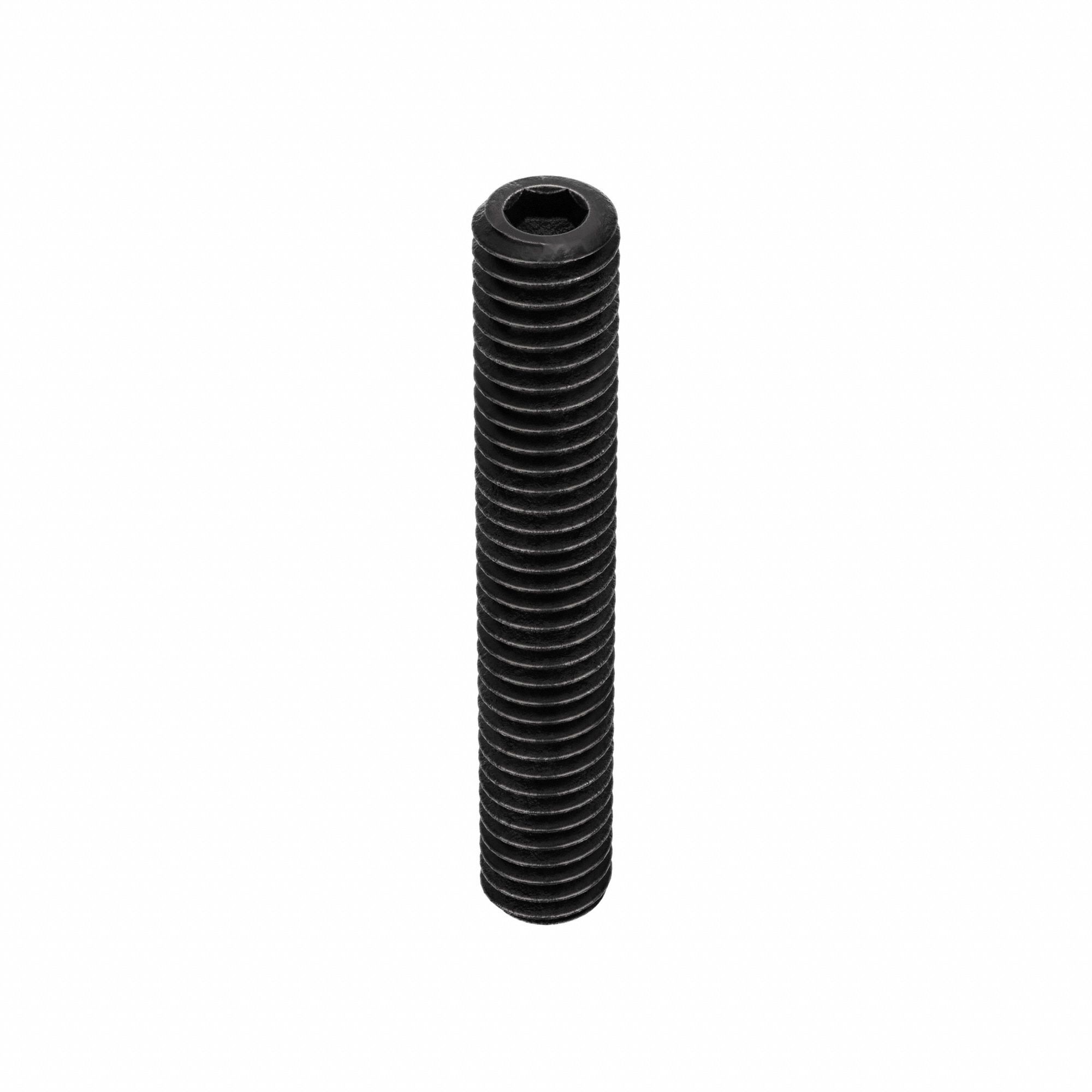 Socket Set Screw: 5/16"-18 Thread Size, 2 in Overall Lg, Cup pt, Alloy Steel, Black Oxide, 50 PK