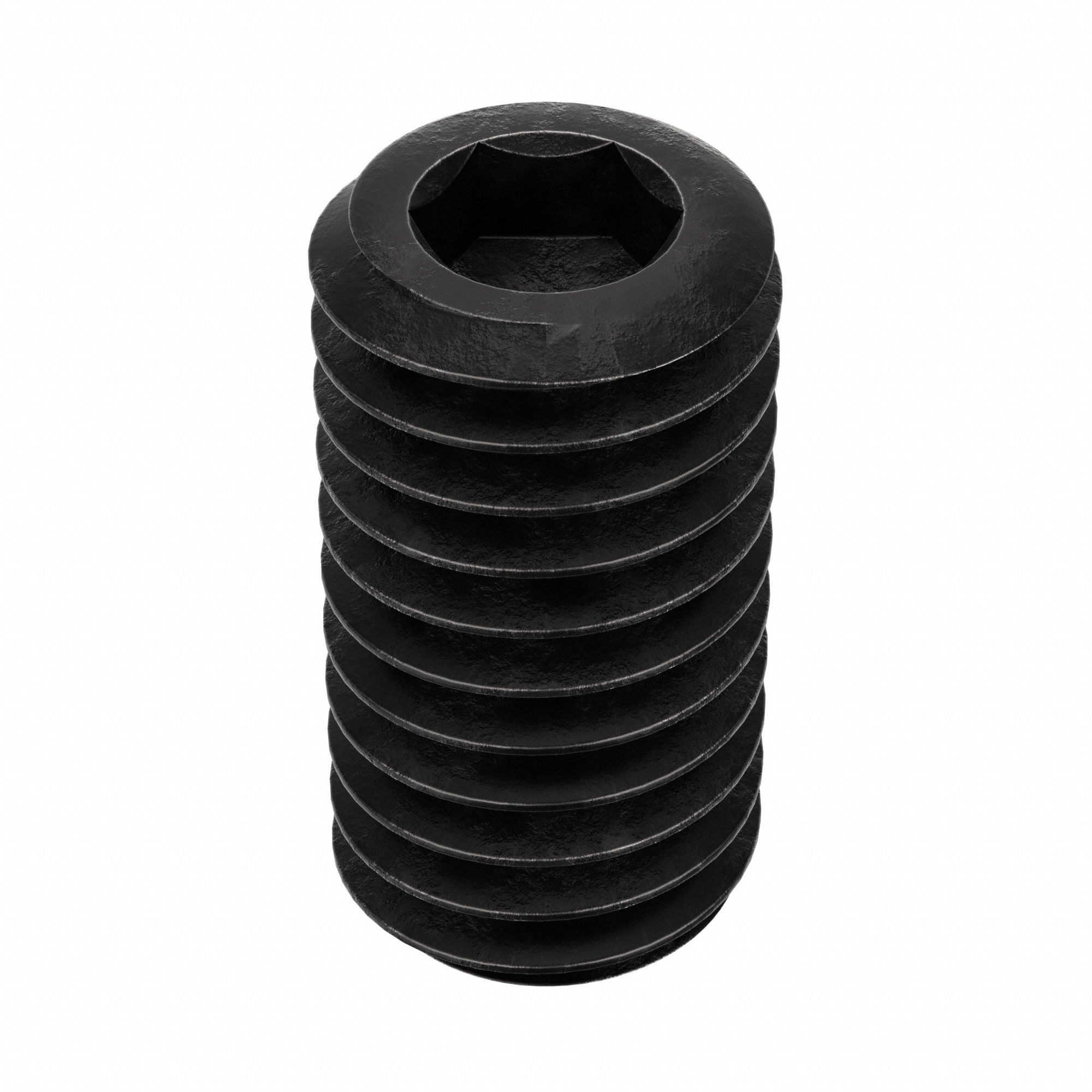 Socket Set Screw: 3/8"-16 Thread Size, 3/4 in Overall Lg, Cup pt, Alloy Steel, Black Oxide, 100 PK