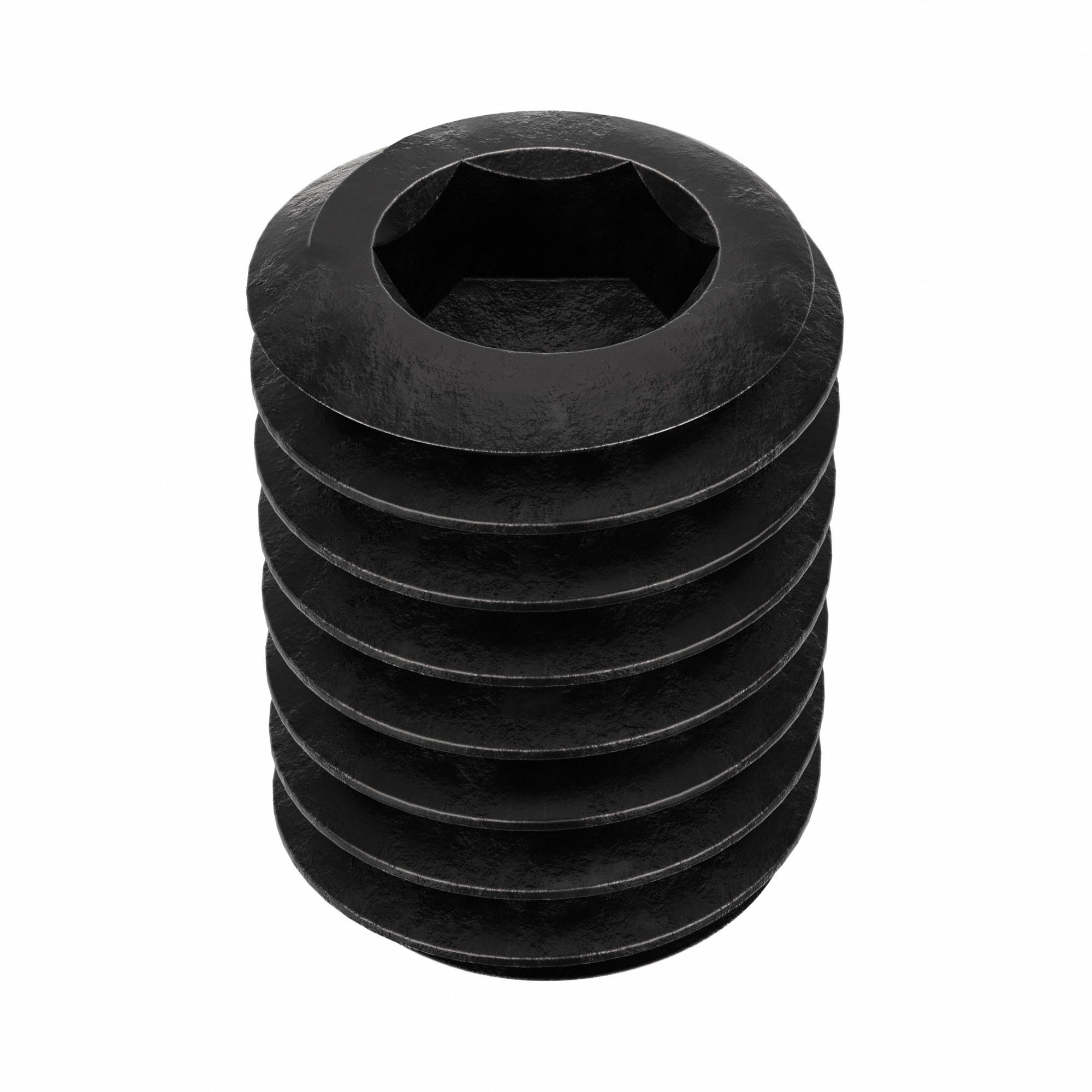 Socket Set Screw: 7/16"-14 Thread Size, 5/8 in Overall Lg, Cup pt, Alloy Steel, Black Oxide, 100 PK
