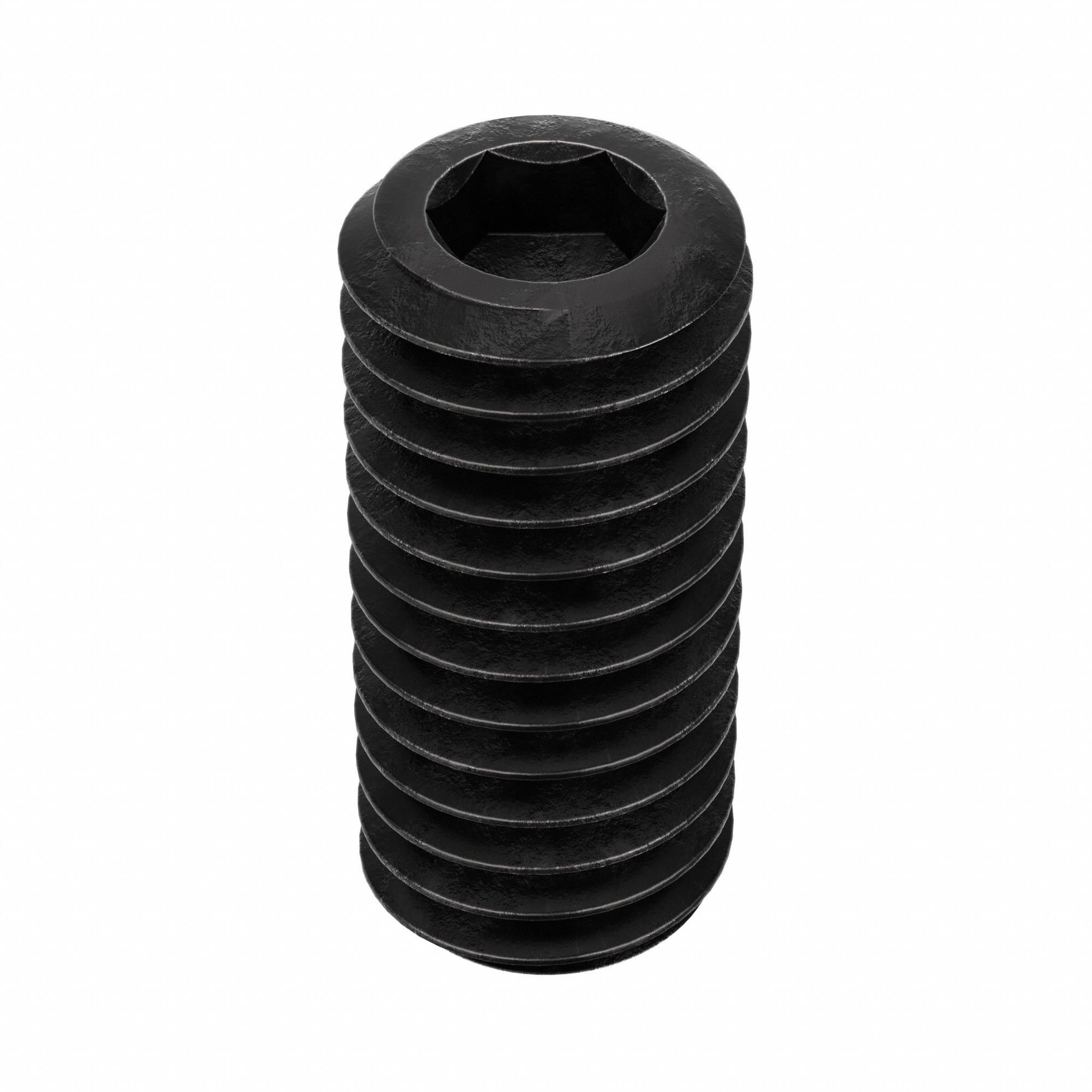 Socket Set Screw: 7/16"-14 Thread Size, 1 in Overall Lg, Cup pt, Alloy Steel, Black Oxide, 50 PK