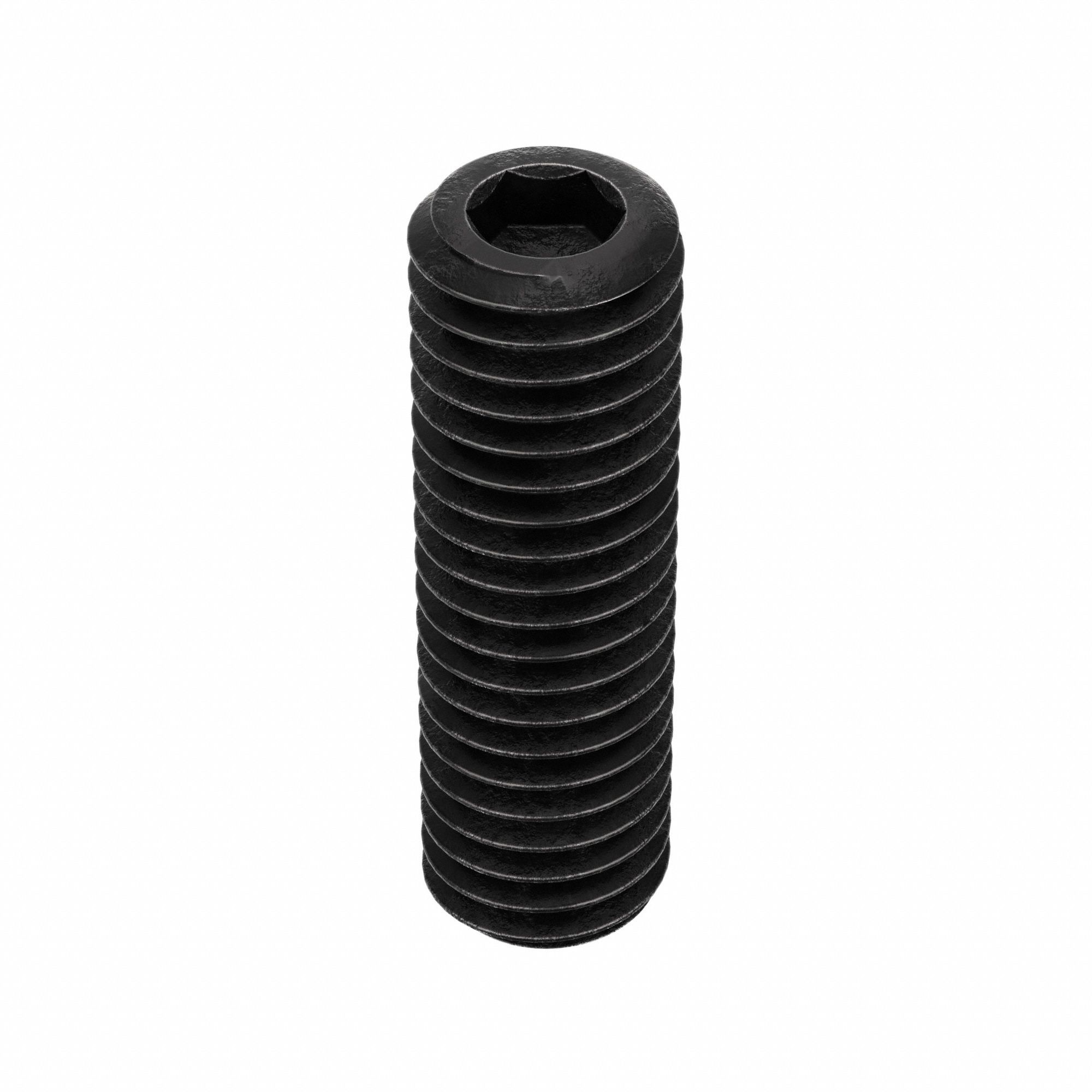 Socket Set Screw: 7/16"-14 Thread Size, 1 1/2 in Overall Lg, Cup pt, Alloy Steel, Black Oxide, 50 PK