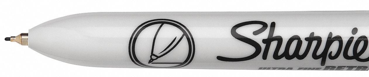 Permanent Marker: Black, (12) Black, Retractable, Ultra Fine, Single Tips, Std, 12 PK