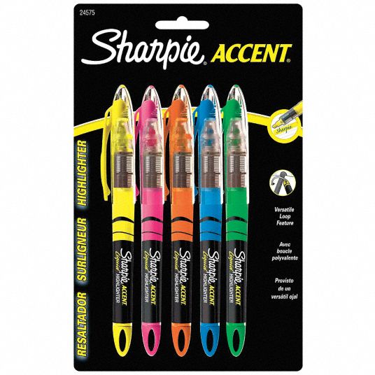 SHARPIE, Chisel, Assorted, Highlighter Set - 5TCH0|24575PP - Grainger