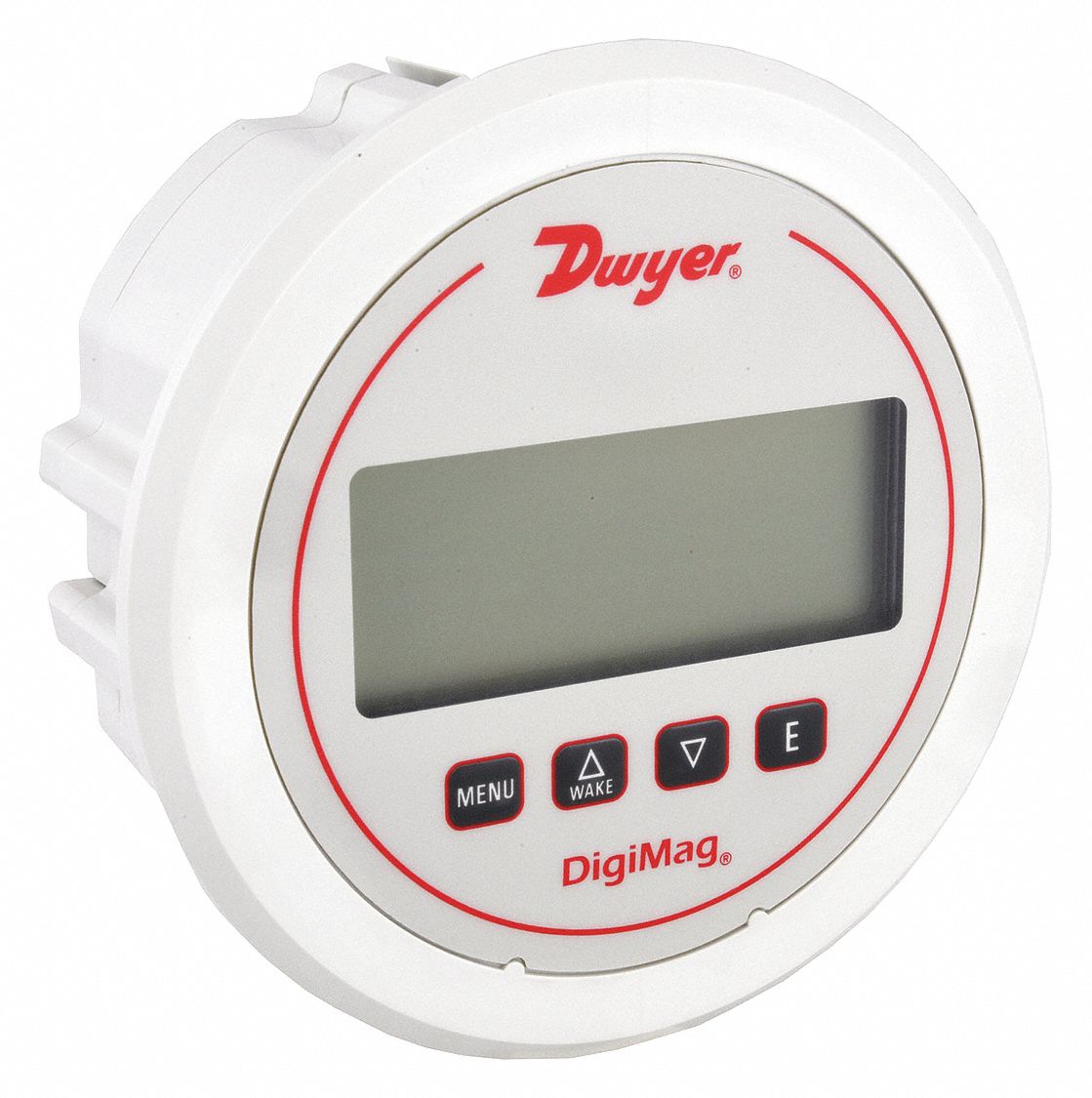 Digital Differential Pressure Gauge: DM-1000, 0.125 in Tubing, Center Back, 5 in Dial, 4X