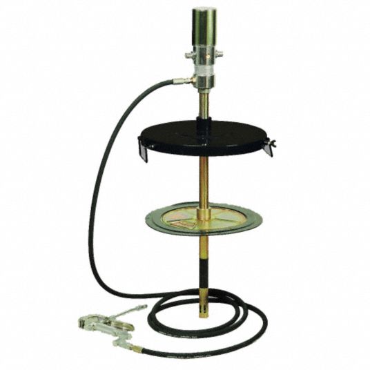 Westward Grease Pump With Gun Fits Container Size 35 Lb 5 Gal Pail 2 1 2 In Air Motor Size 5tcu9 5tcu9 Grainger