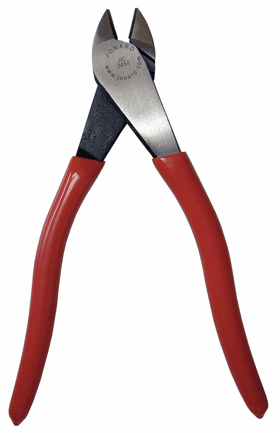 HIGH LEVERAGE DIAGONAL CUTTING PLIER, FLUSH, ANGLED, ⅞ IN JAW L, ⅞ IN JAW W, 8 IN OVERALL L