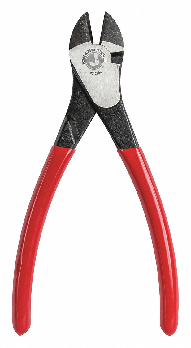 JONARD TOOLS Diagonal Cutting Pliers, Cut Flush, Jaw Width 1 1/4 in