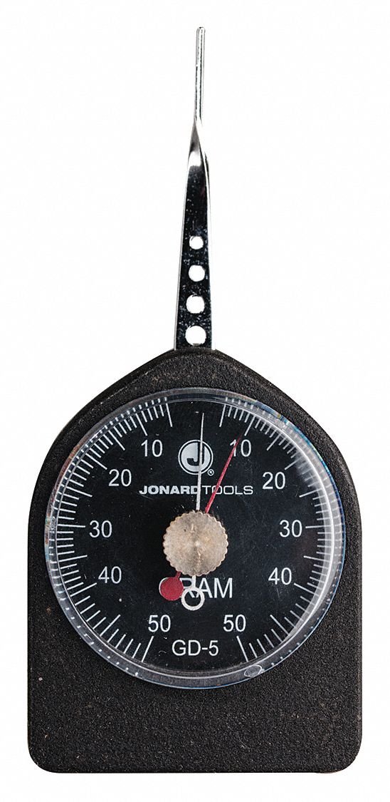 DYNAMOMETER GAUGE,DIAL,5-50G