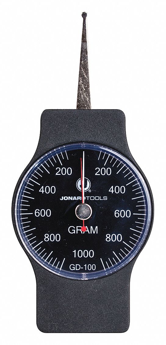 DYNAMOMETER GAUGE,DIAL,100-1000G