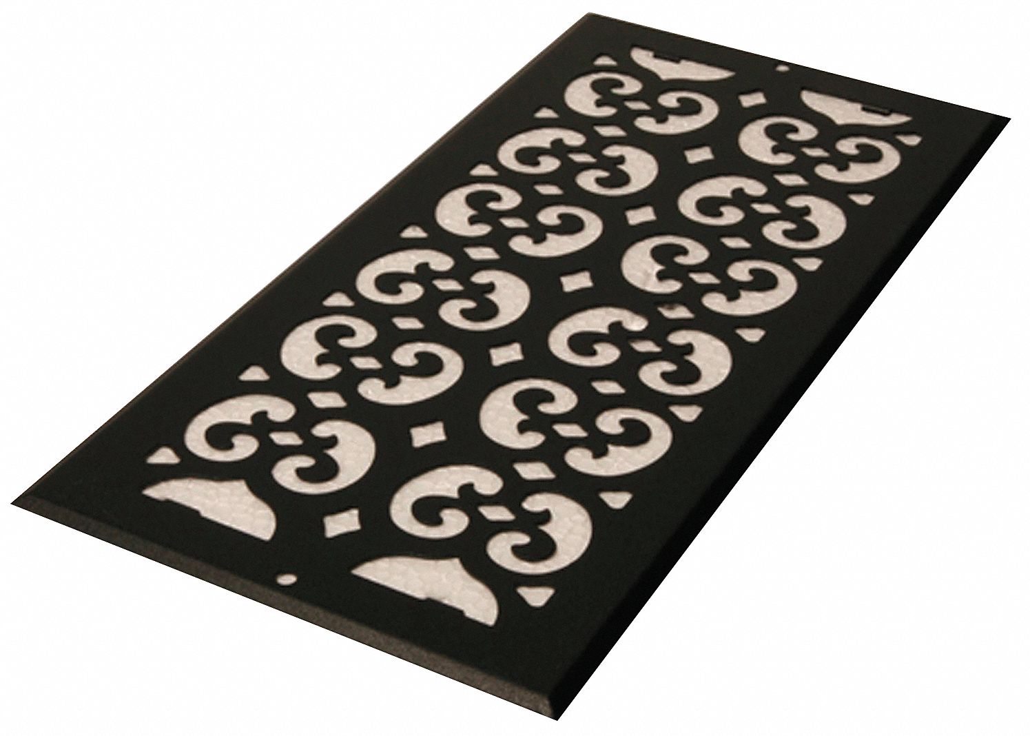 Return Air Grille: Decorative Grille, Black, Textured, Steel, 15 1/2 in H, 7 1/2 in W, 1/2 in D